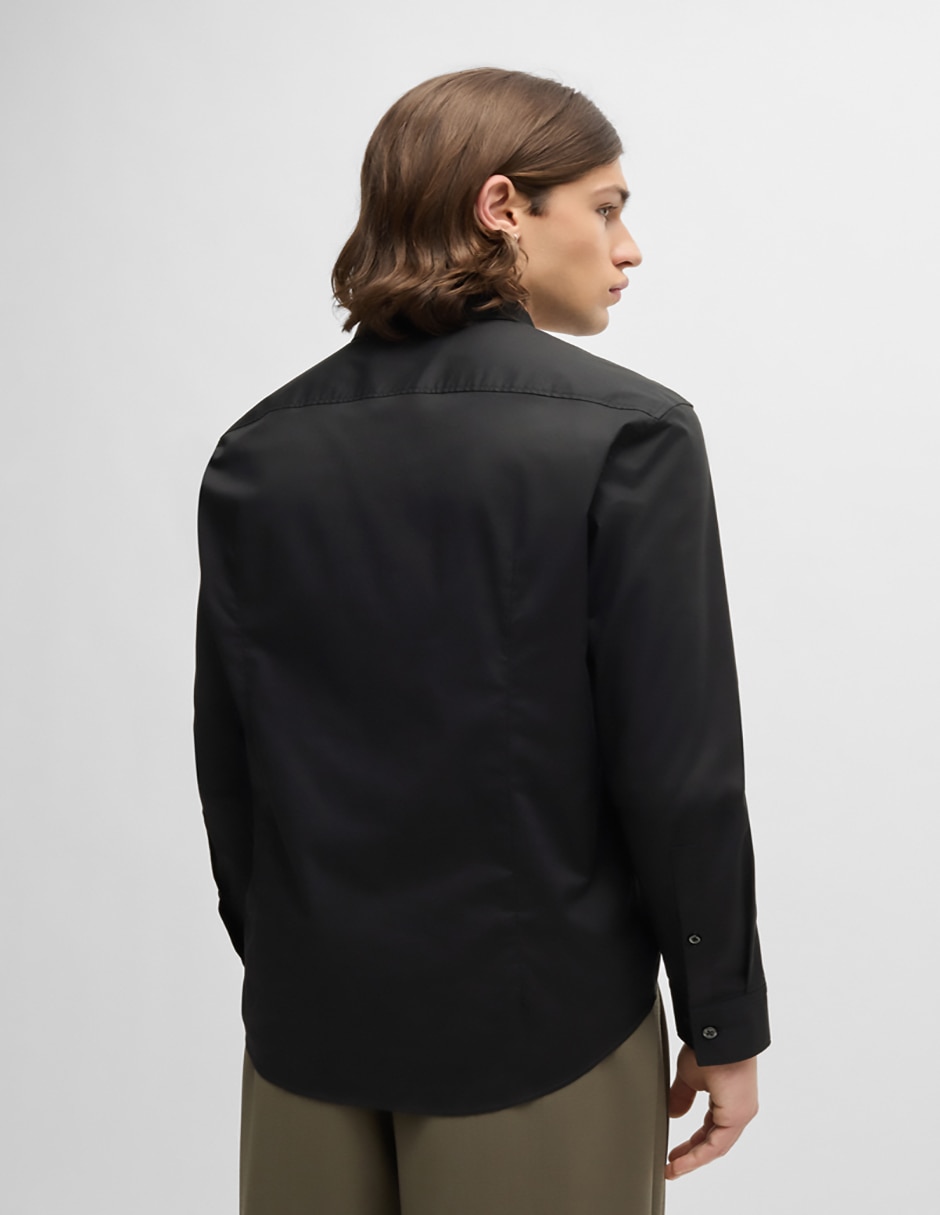 Camisa de vestir de algodón manga larga para hombre 2