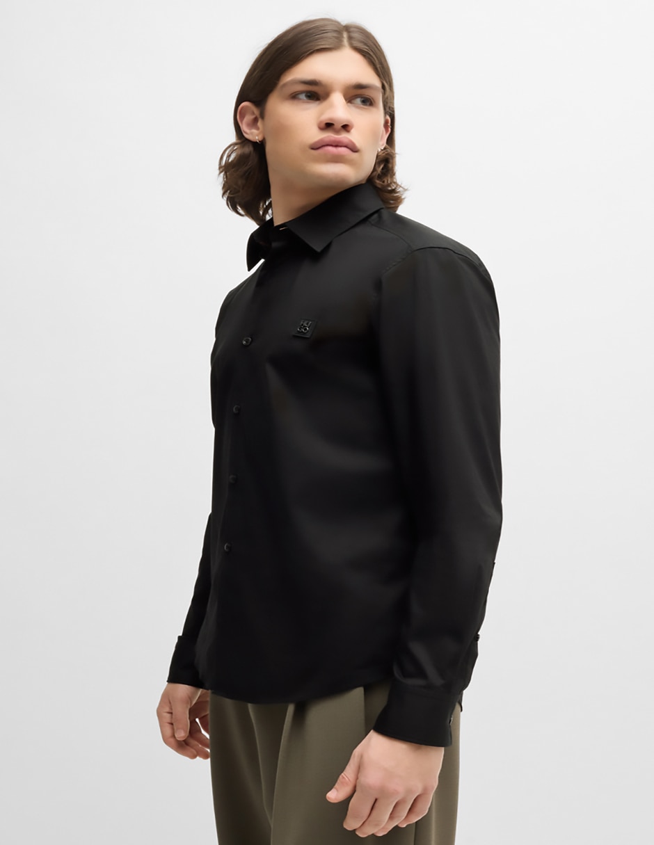 Camisa de vestir de algodón manga larga para hombre 6