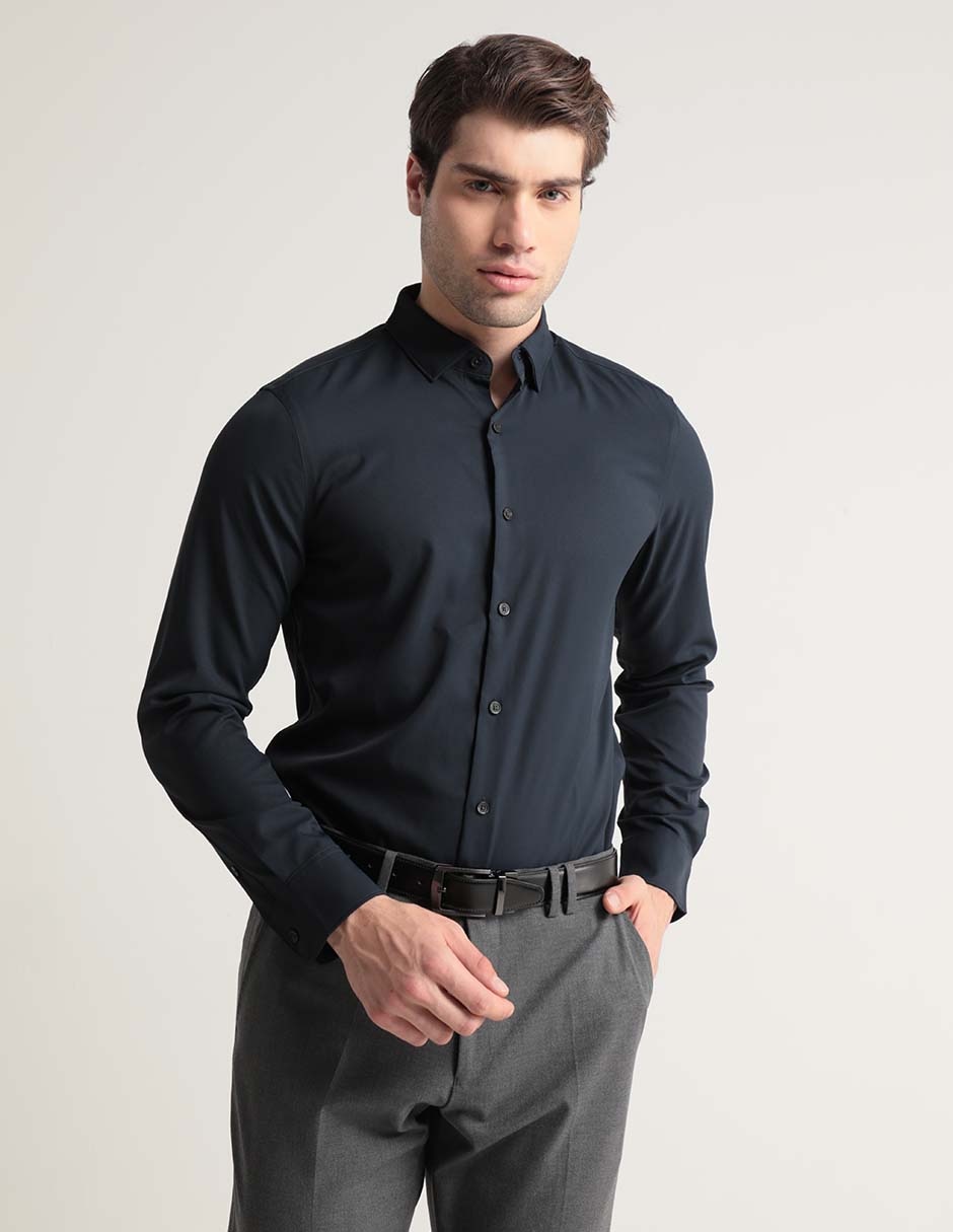 Camisa casual manga larga para hombre