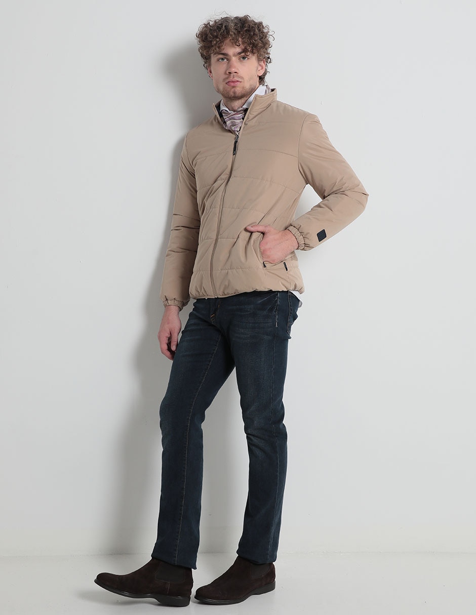 Chamarra casual con bolsillos para hombre