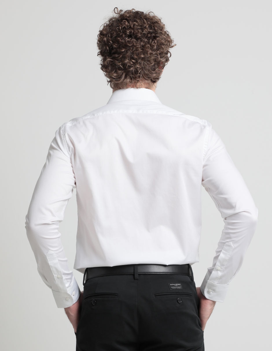 Camisa de vestir de algodón manga larga para hombre