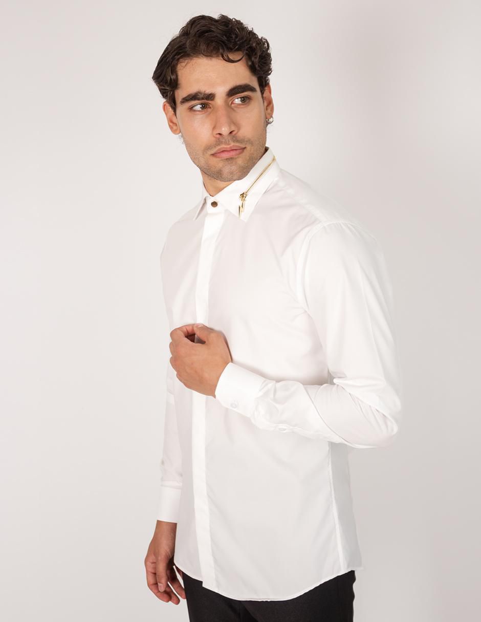 Camisa de vestir de bambú manga larga para hombre 2