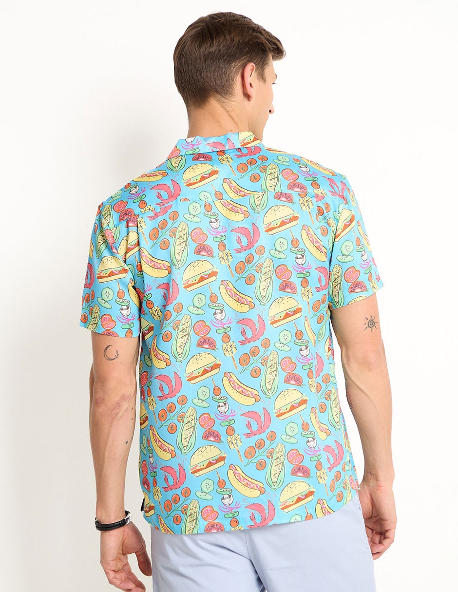 Camisa casual de algodón manga corta para hombre 2