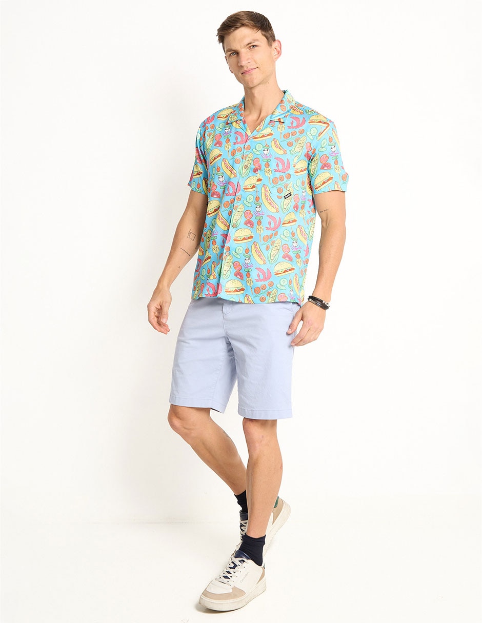 Camisa casual de algodón manga corta para hombre 3