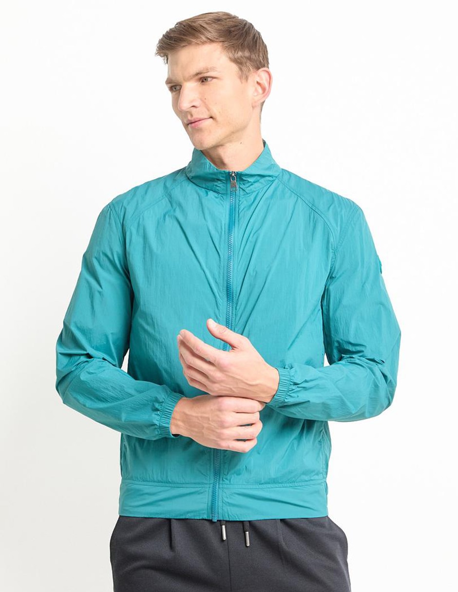 Chamarra regular con bolsillos para hombre