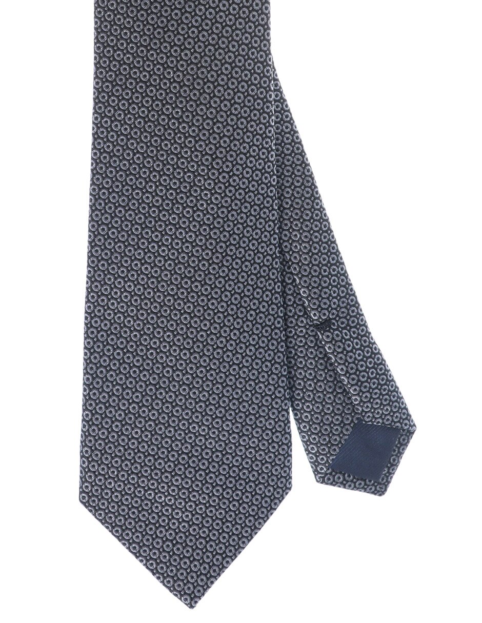 Corbata regular de seda estampado lunares para hombre 1