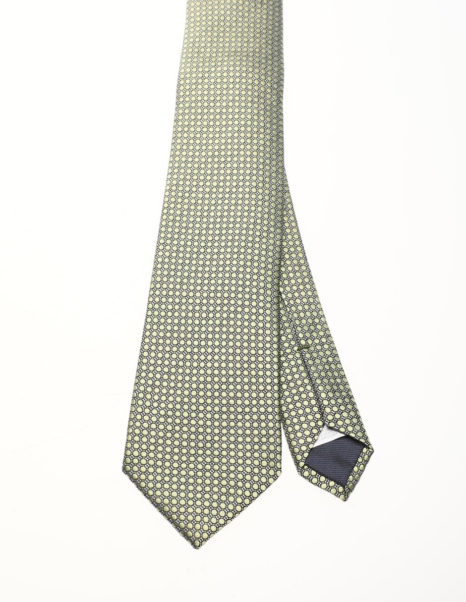 Corbata regular de seda estampado lunares para hombre 1