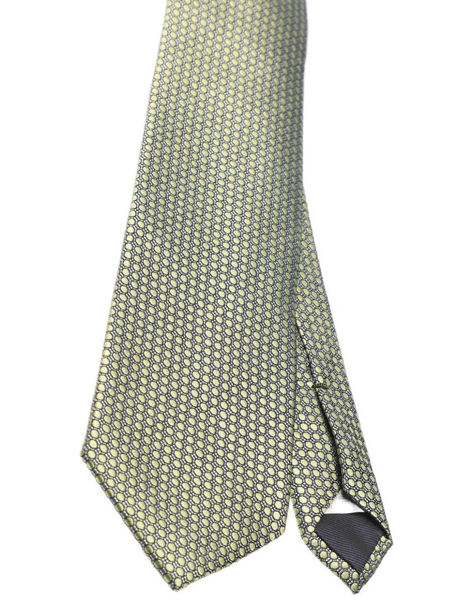 Corbata regular de seda estampado lunares para hombre 3