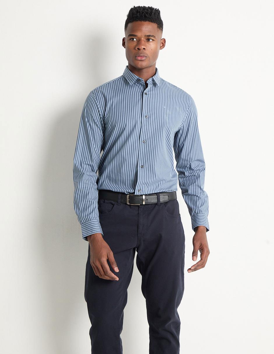 Camisa casual de algodón manga larga para hombre 1