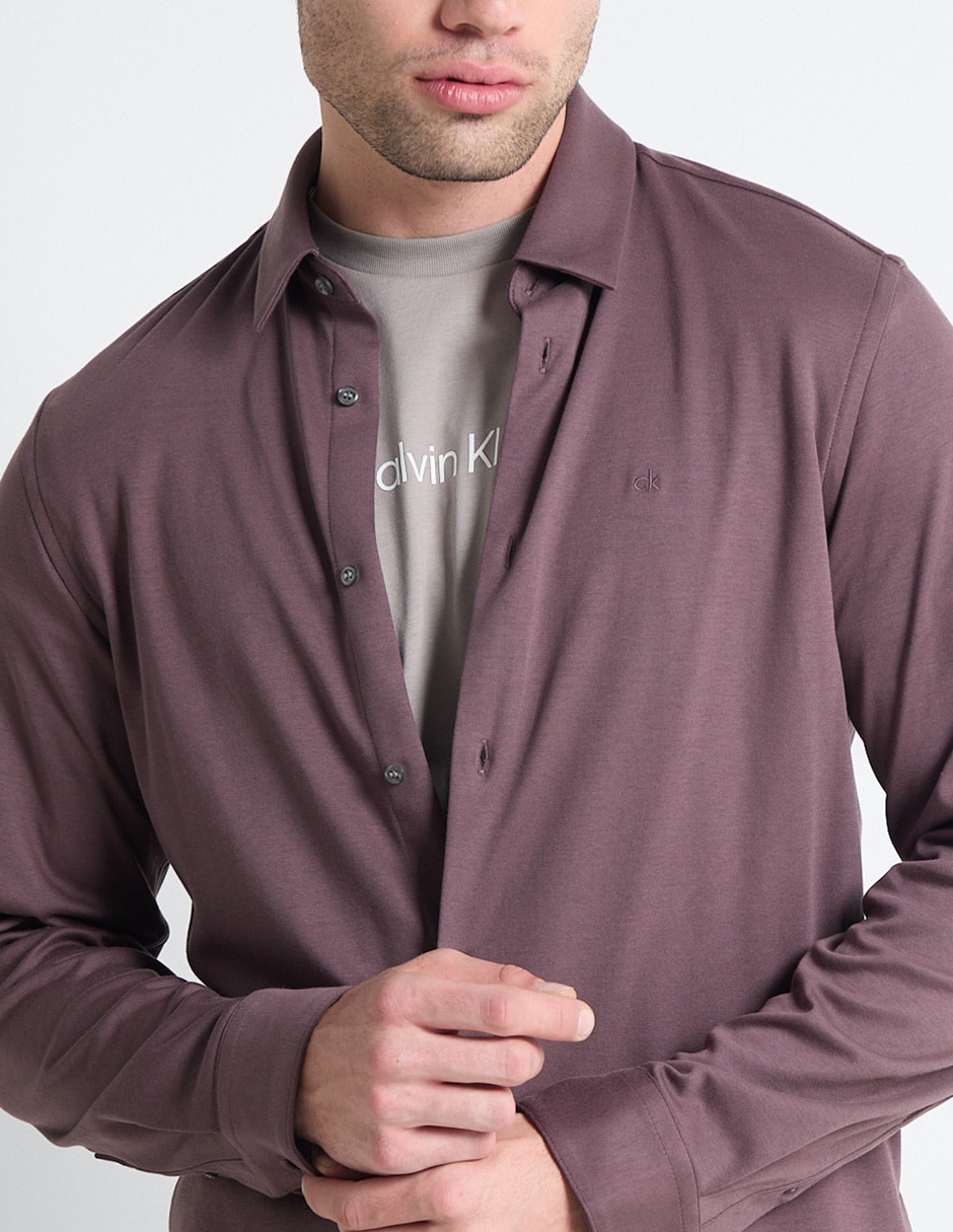 Camisa casual de algodón manga larga para hombre 4