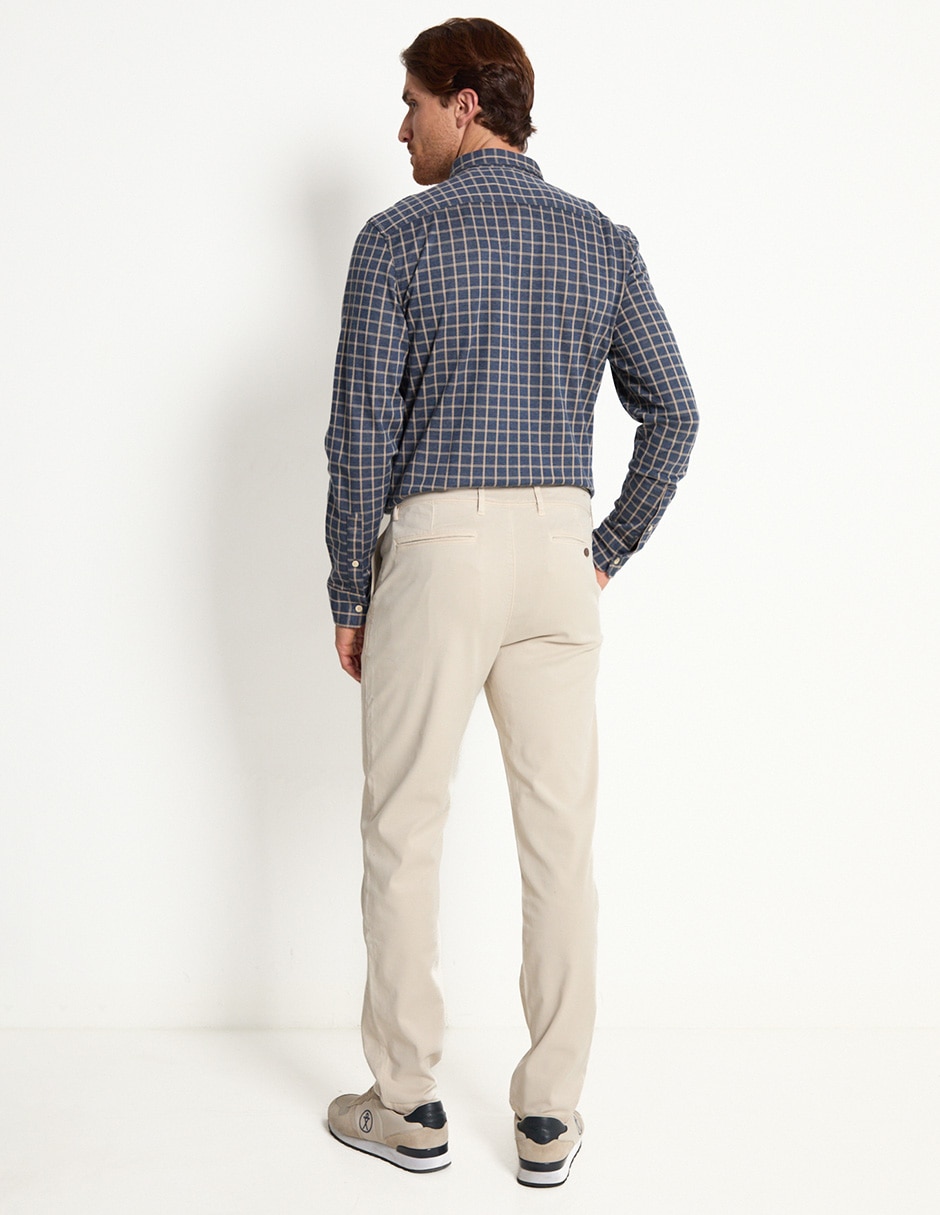 Pantalón chino slim de algodón para hombre 2