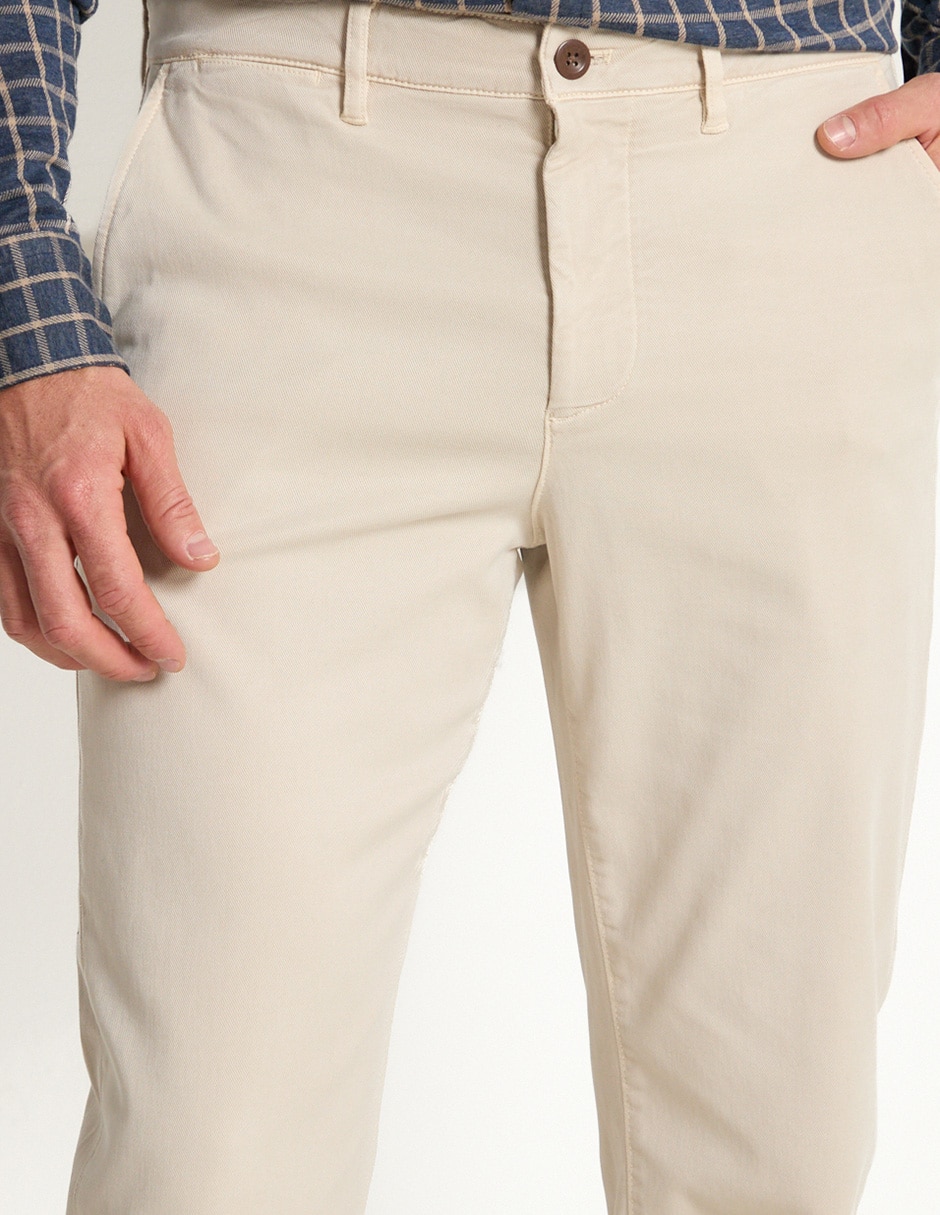 Pantalón chino slim de algodón para hombre 4