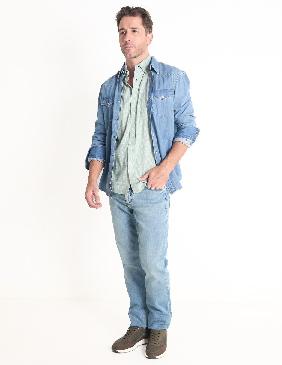 Jeans slim deslavado para hombre 3