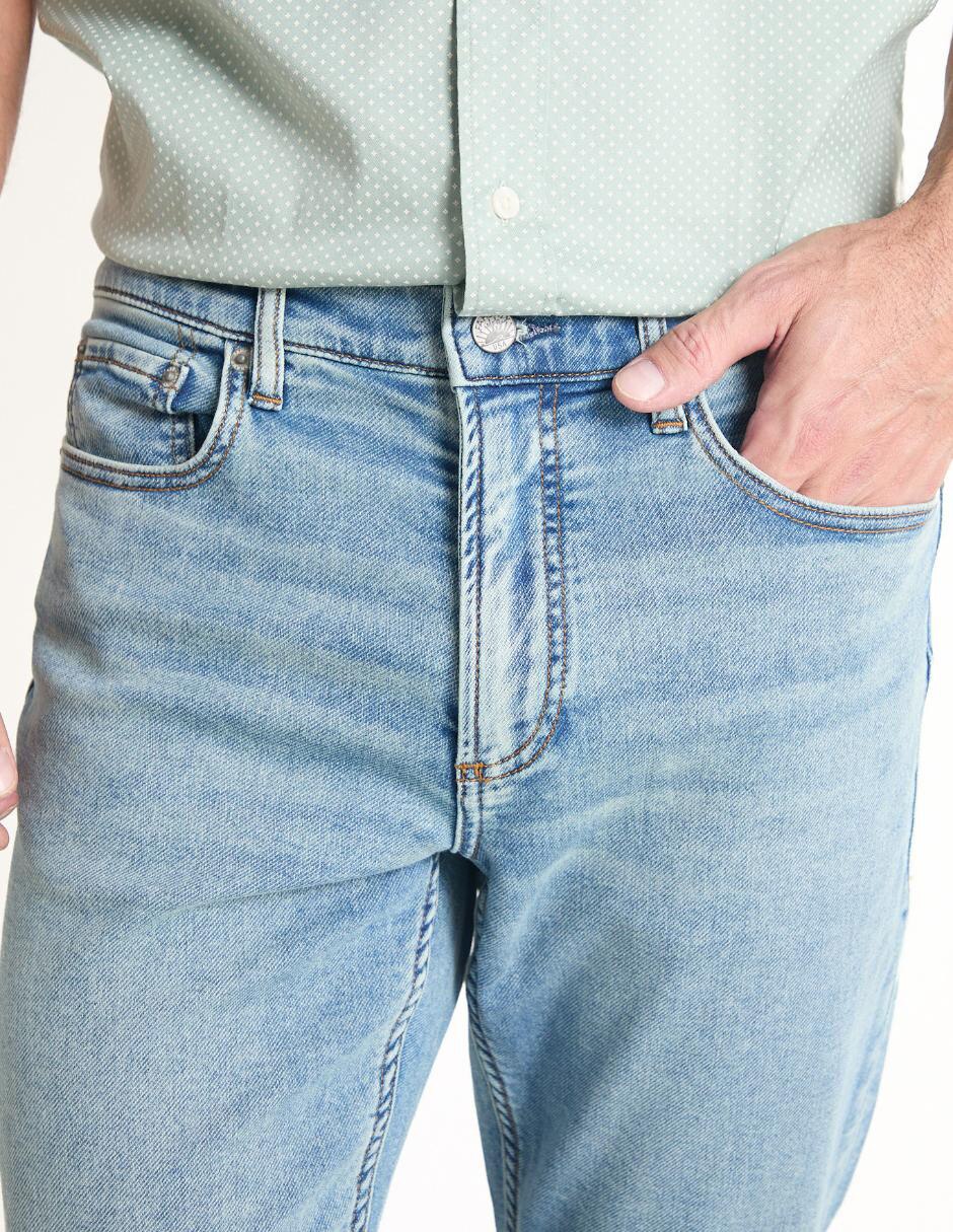 Jeans slim deslavado para hombre 4