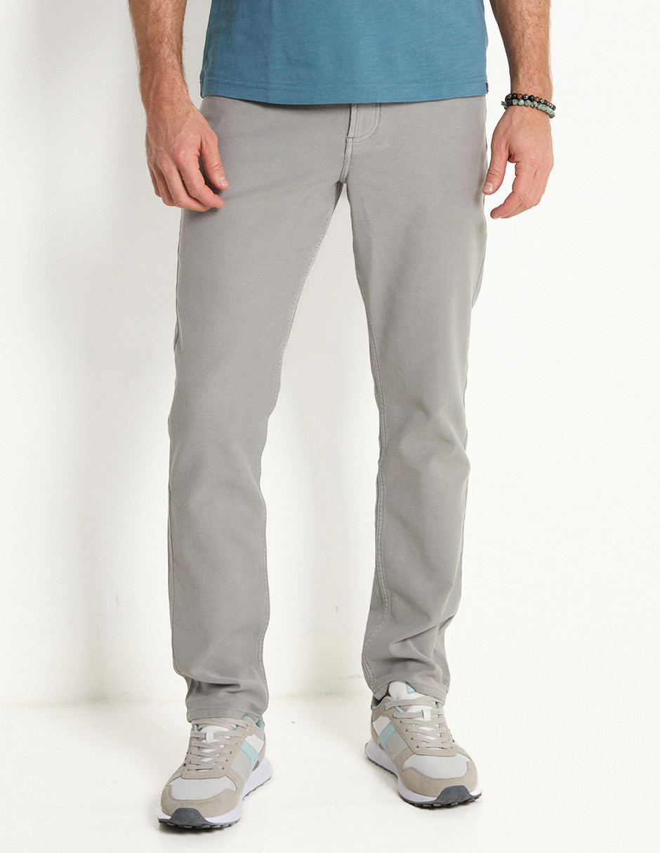 Pantalón recto de algodón para hombre