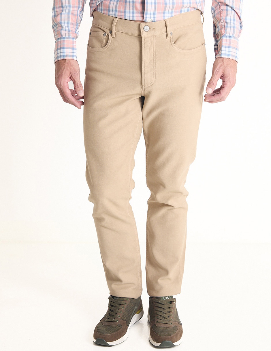 Pantalón recto de algodón para hombre