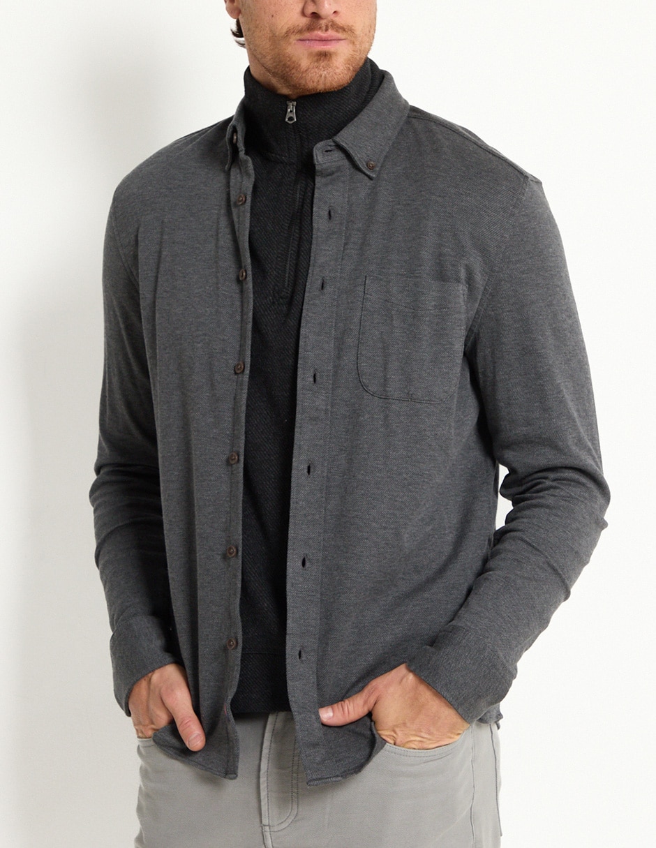 CAMISA FAHERTY MXF2400 BUTTO, M, GRIS