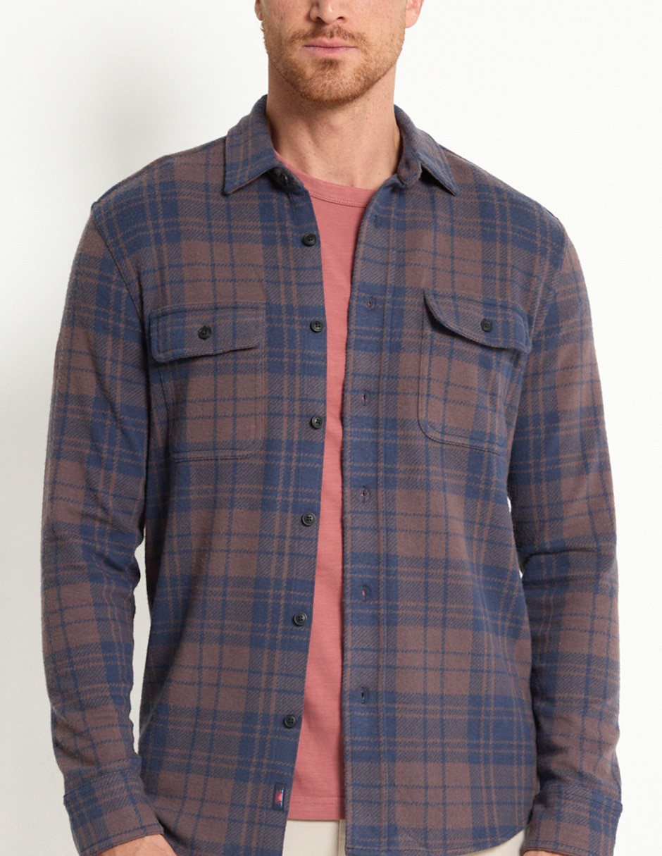 CAMISA FAHERTY MXC000, S, AZUL OBSCURO