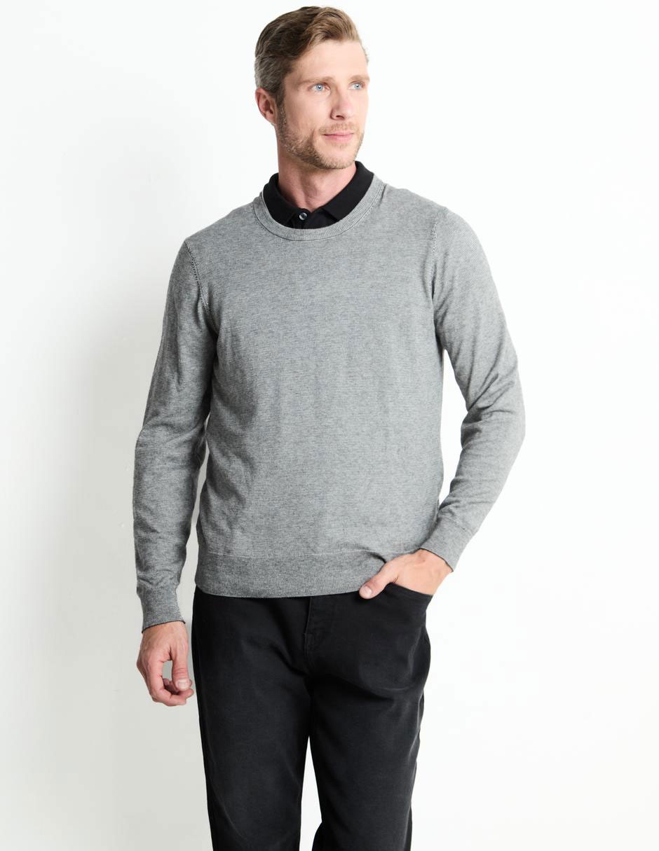 Suéter cuello redondo para hombre