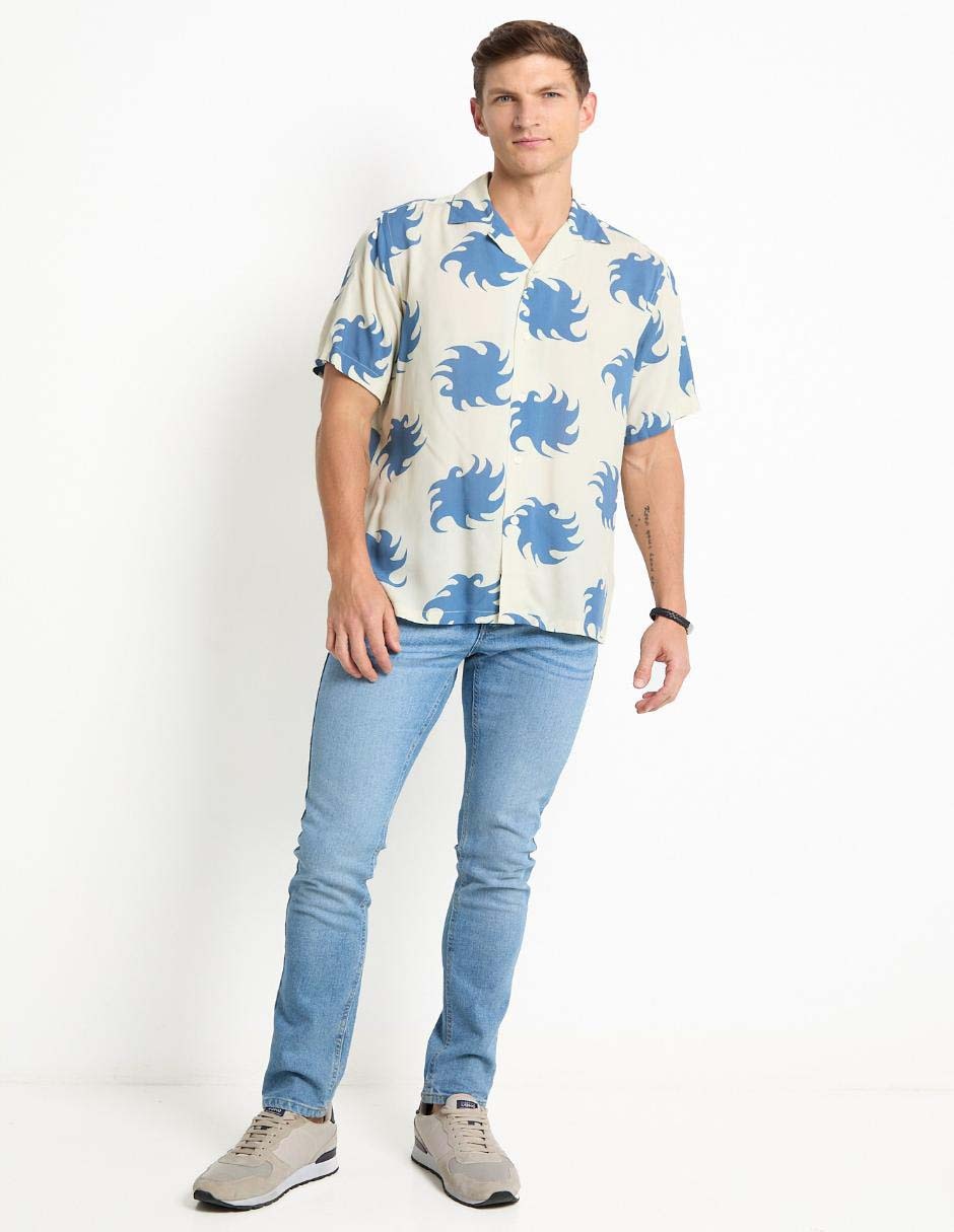 Camisa playa manga corta para hombre 3