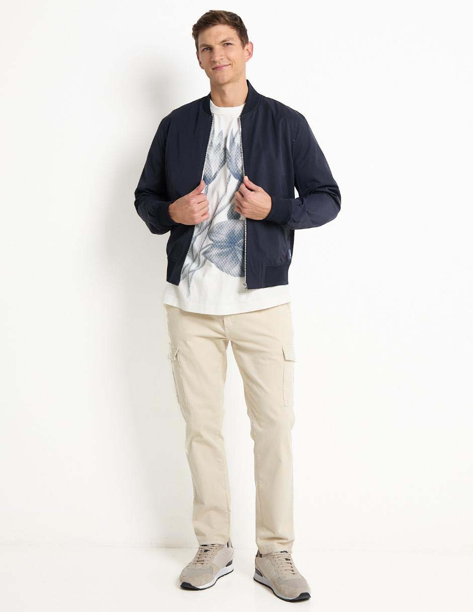 Chamarra bomber con bolsillos para hombre 3