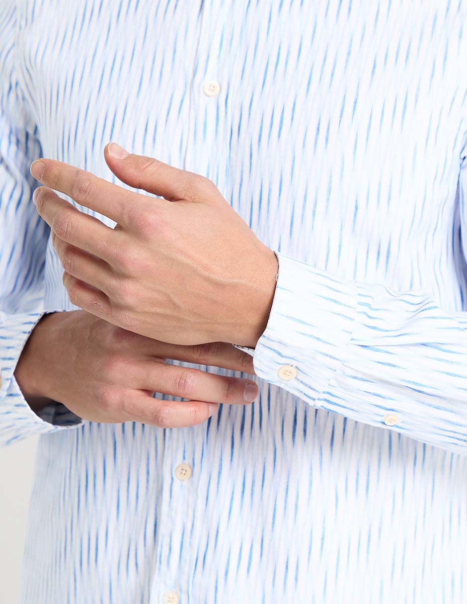 Camisa casual de algodón manga larga para hombre 5