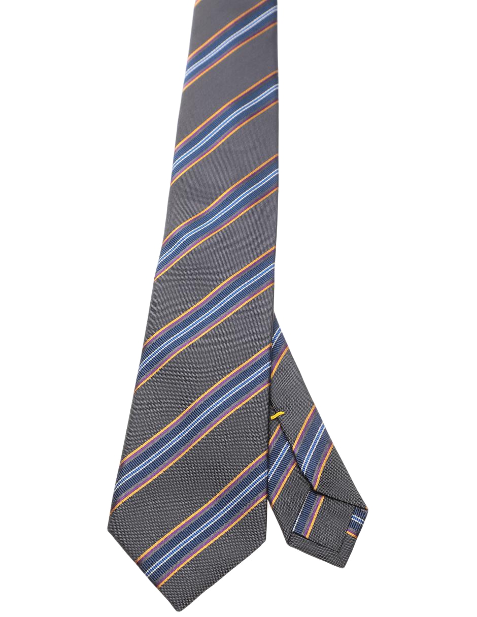 Corbata de seda estampado a rayas para homre 1