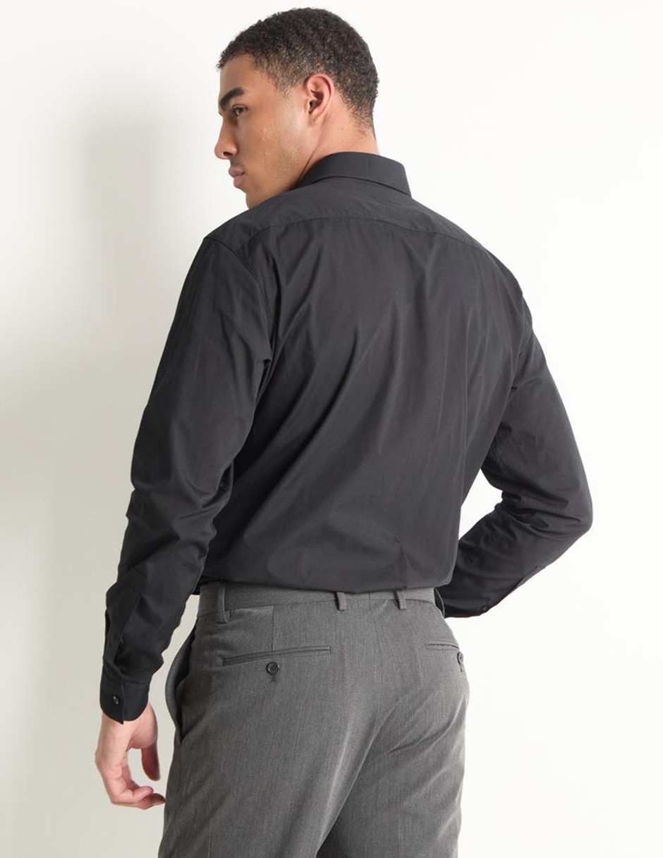 Camisa de vestir de algodón manga larga para hombre 2