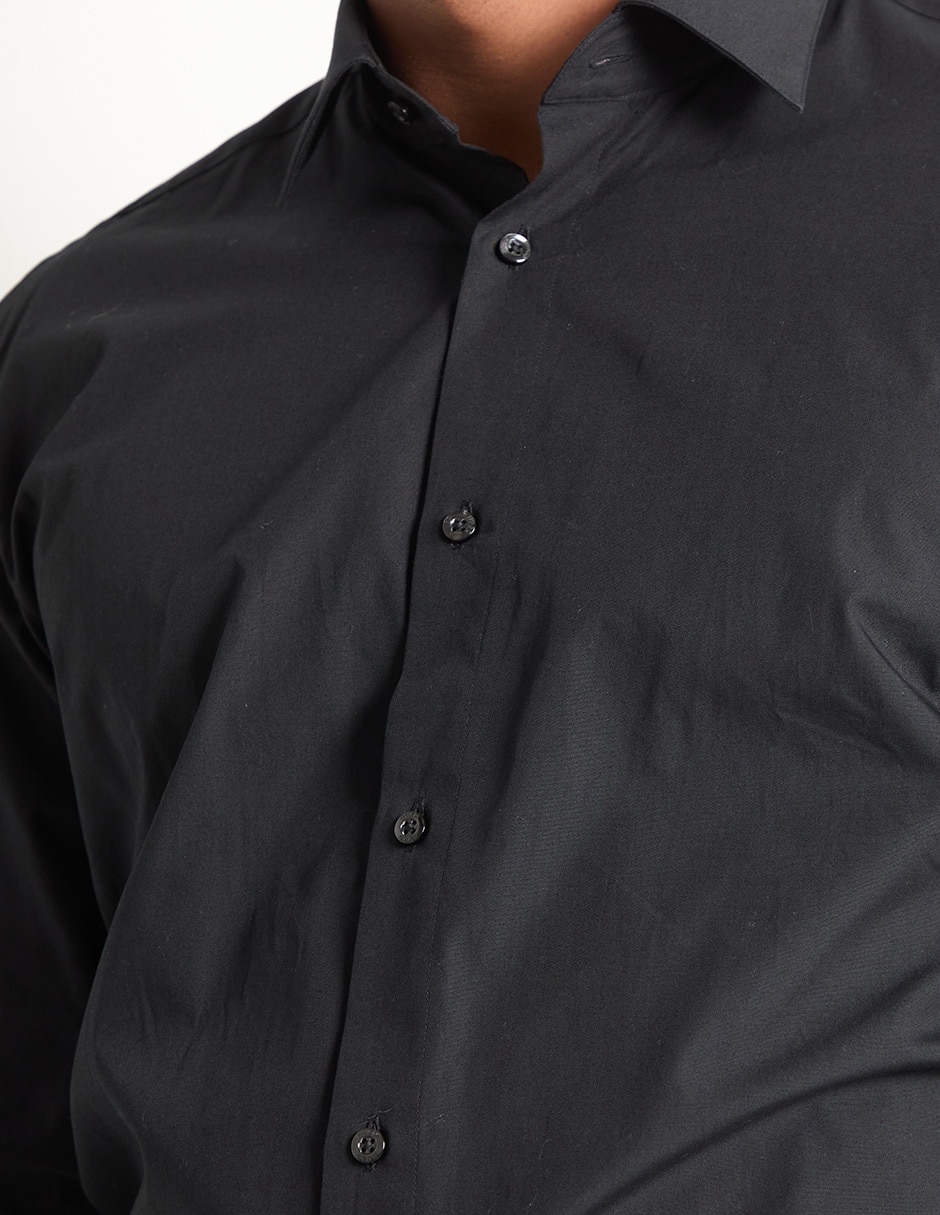 Camisa de vestir de algodón manga larga para hombre 4