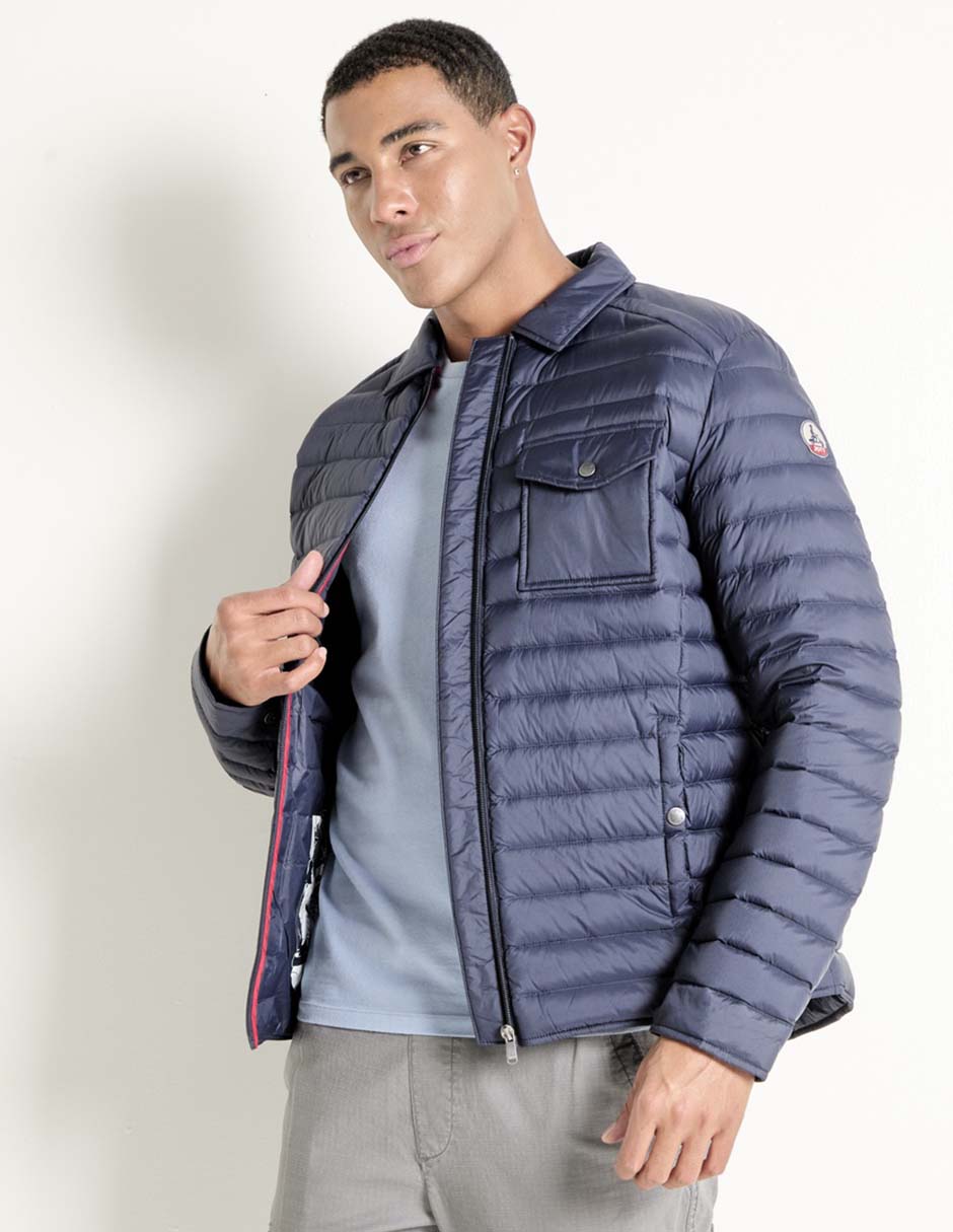 Chamarra casual de algodón capitonada para hombre