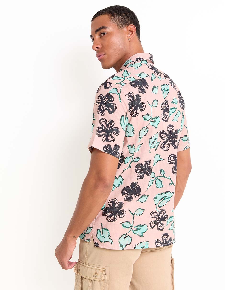 Camisa casual de algodón manga corta para hombre 2