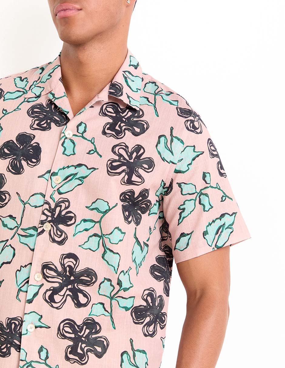 Camisa casual de algodón manga corta para hombre 4