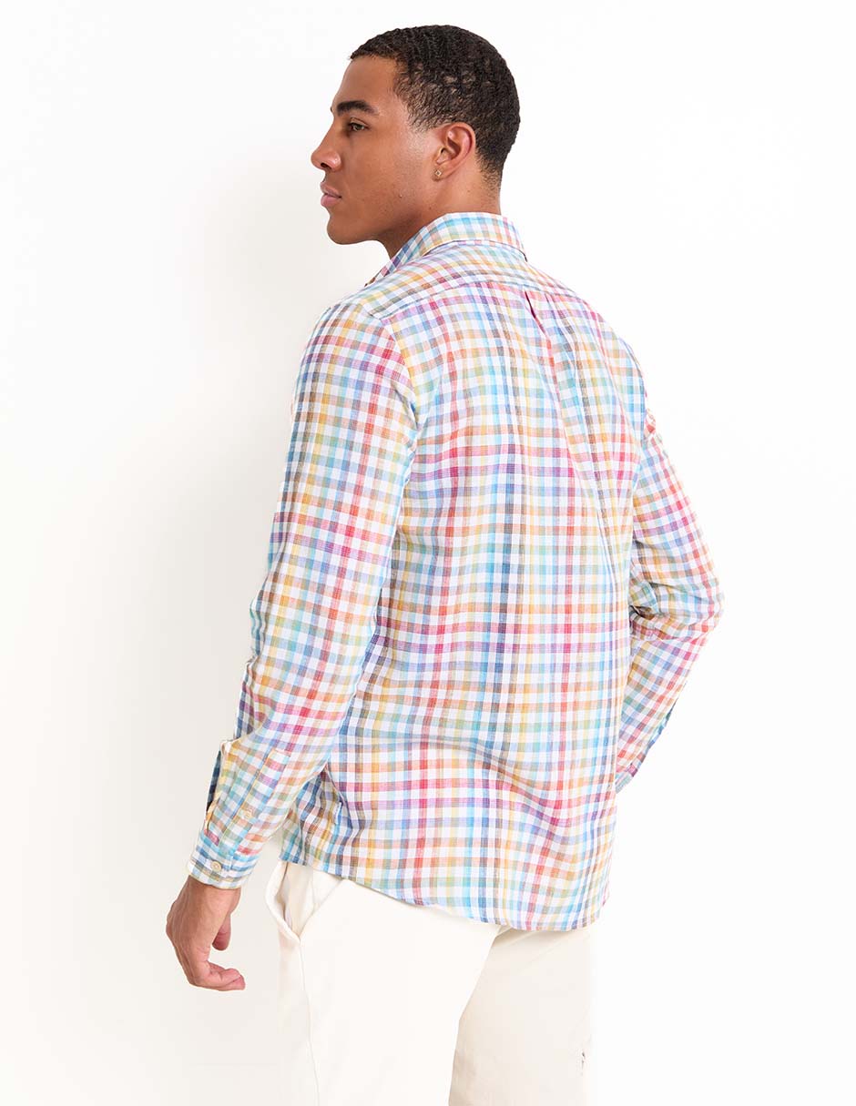 Camisa casual de algodón manga larga para hombre 2