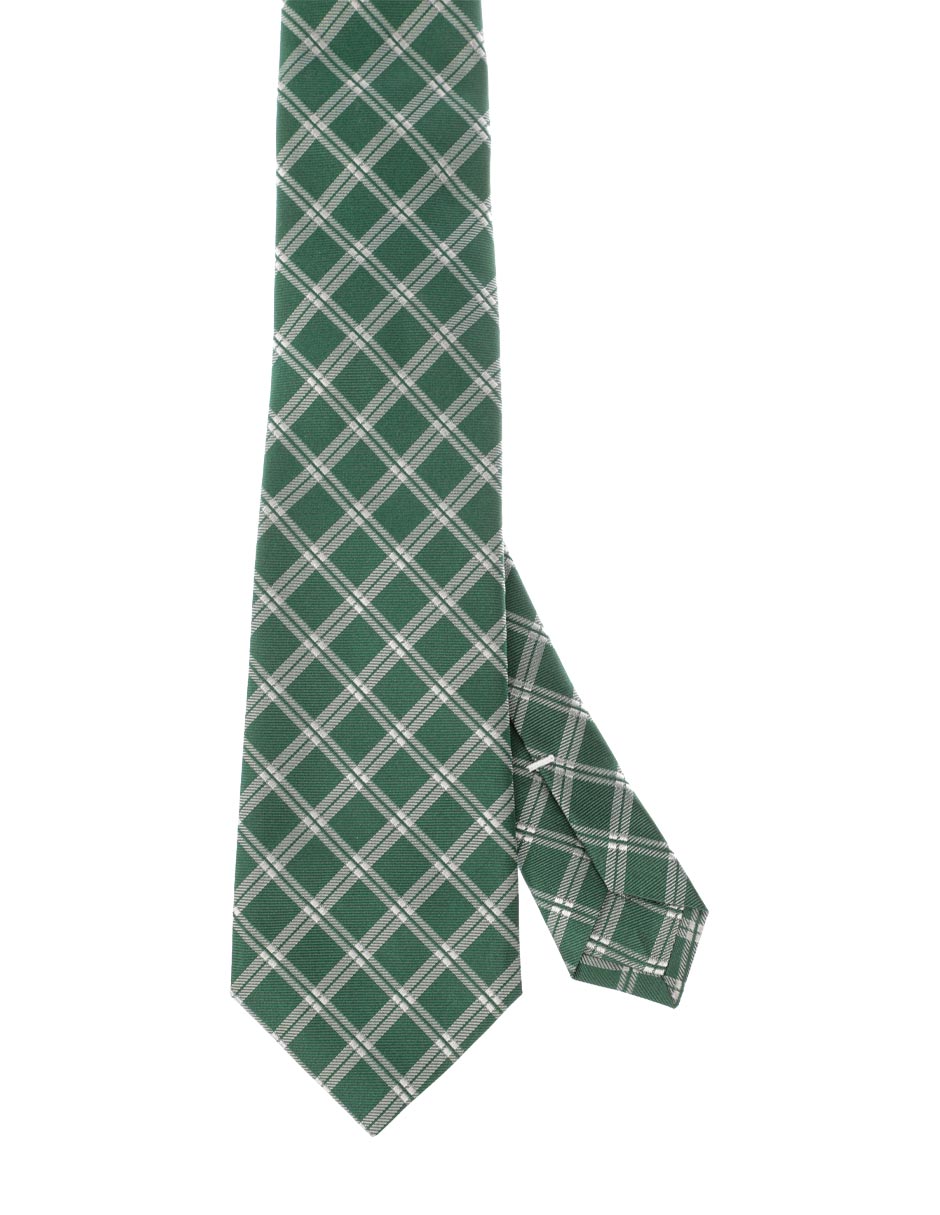 Corbata regular de seda estampado a cuadros para hombre Corbata regular de seda estampado a cuadros para hombre