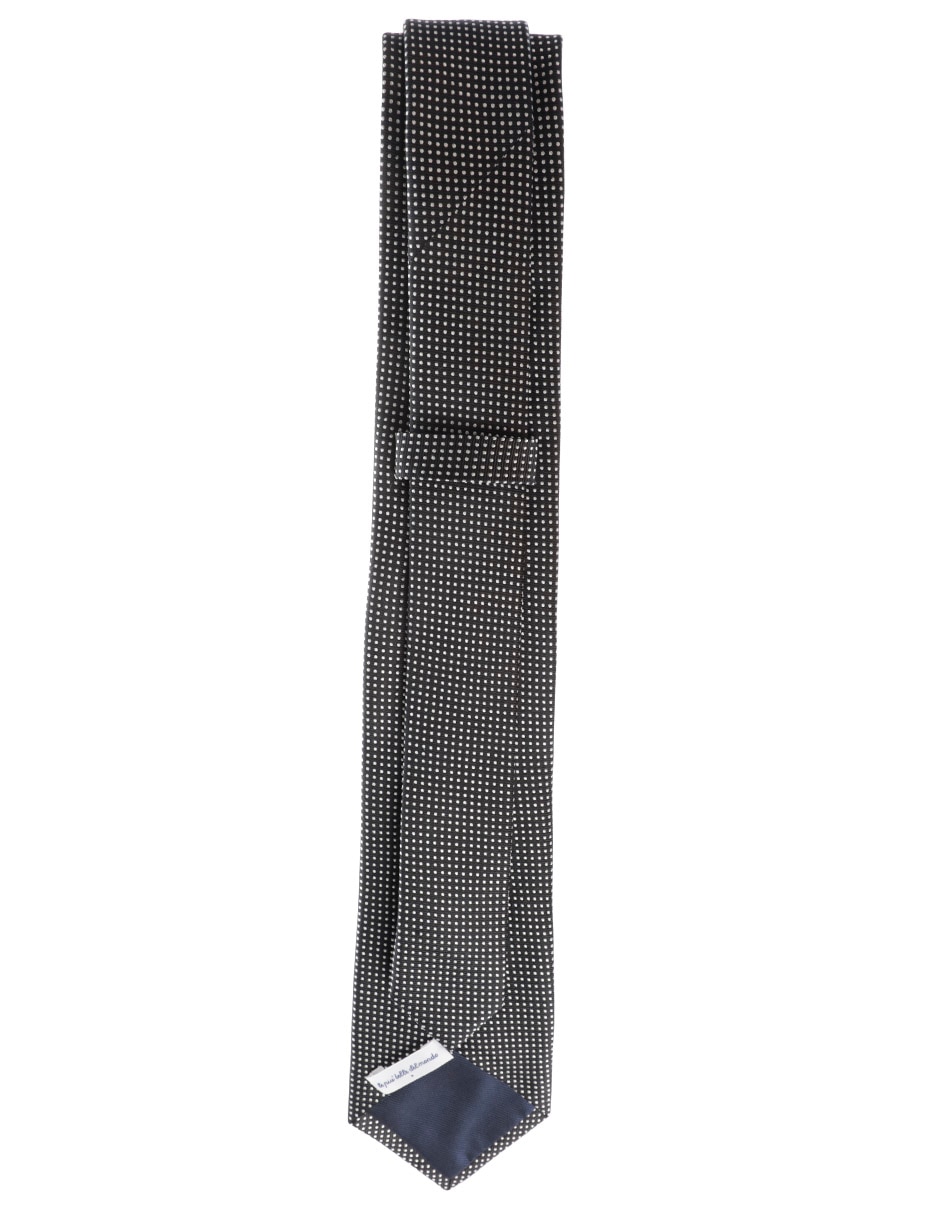 Corbata regular de seda estampado lunares para hombre 2