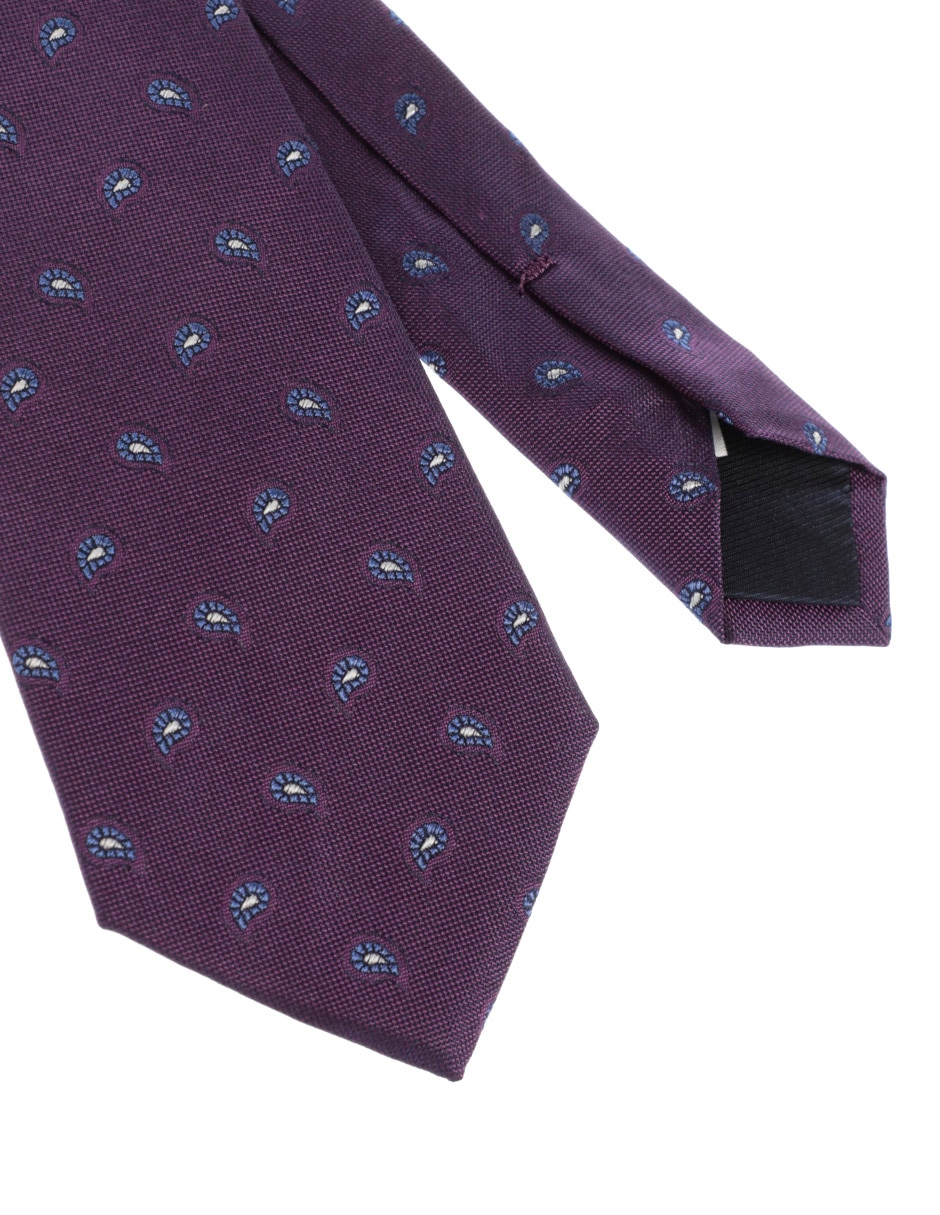 Corbata regular de seda estampado paisley  para hombre 3