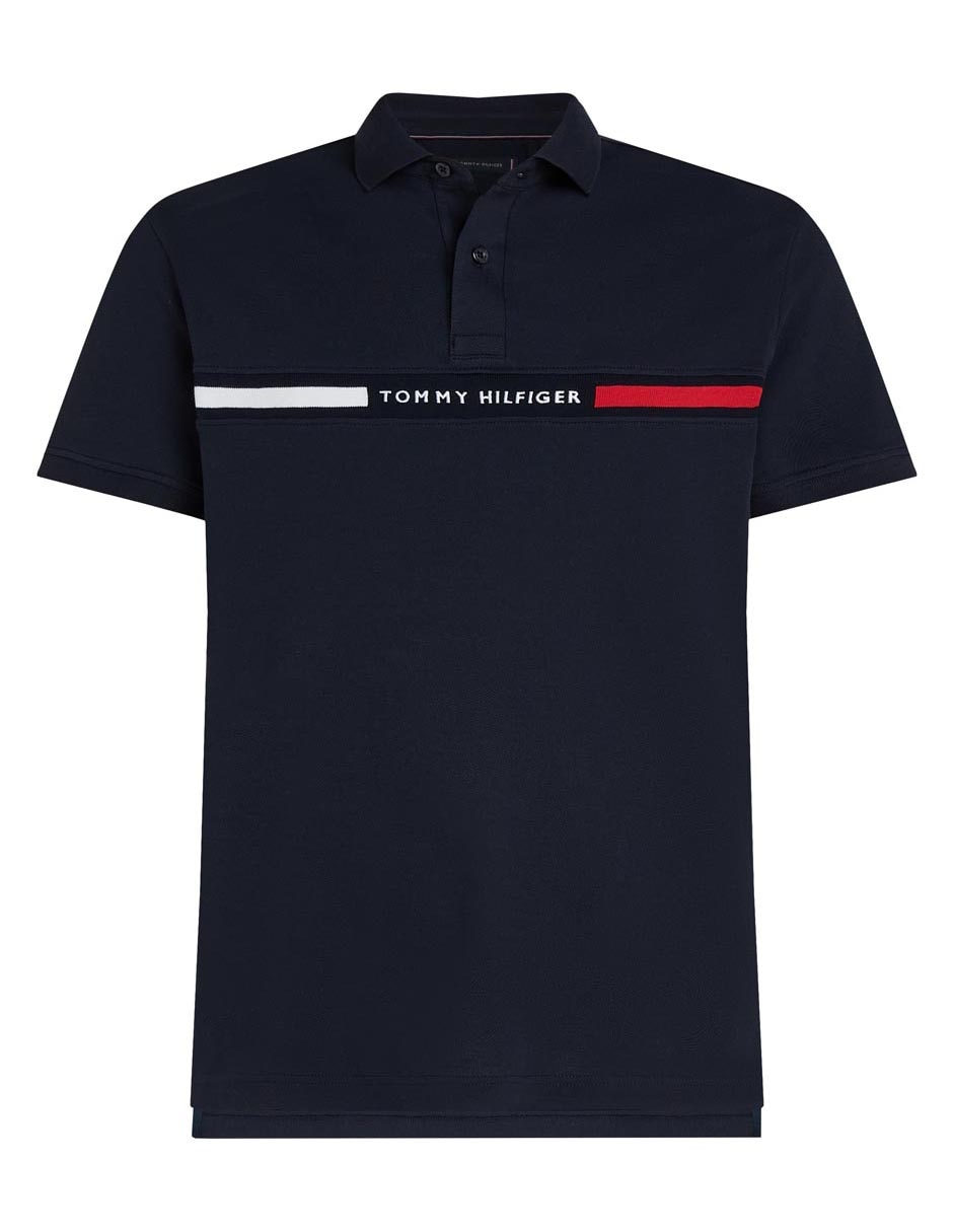 Azul Marino Camisetas De Tommy Hombre TOMMY HILFIGER Camisa Lisa