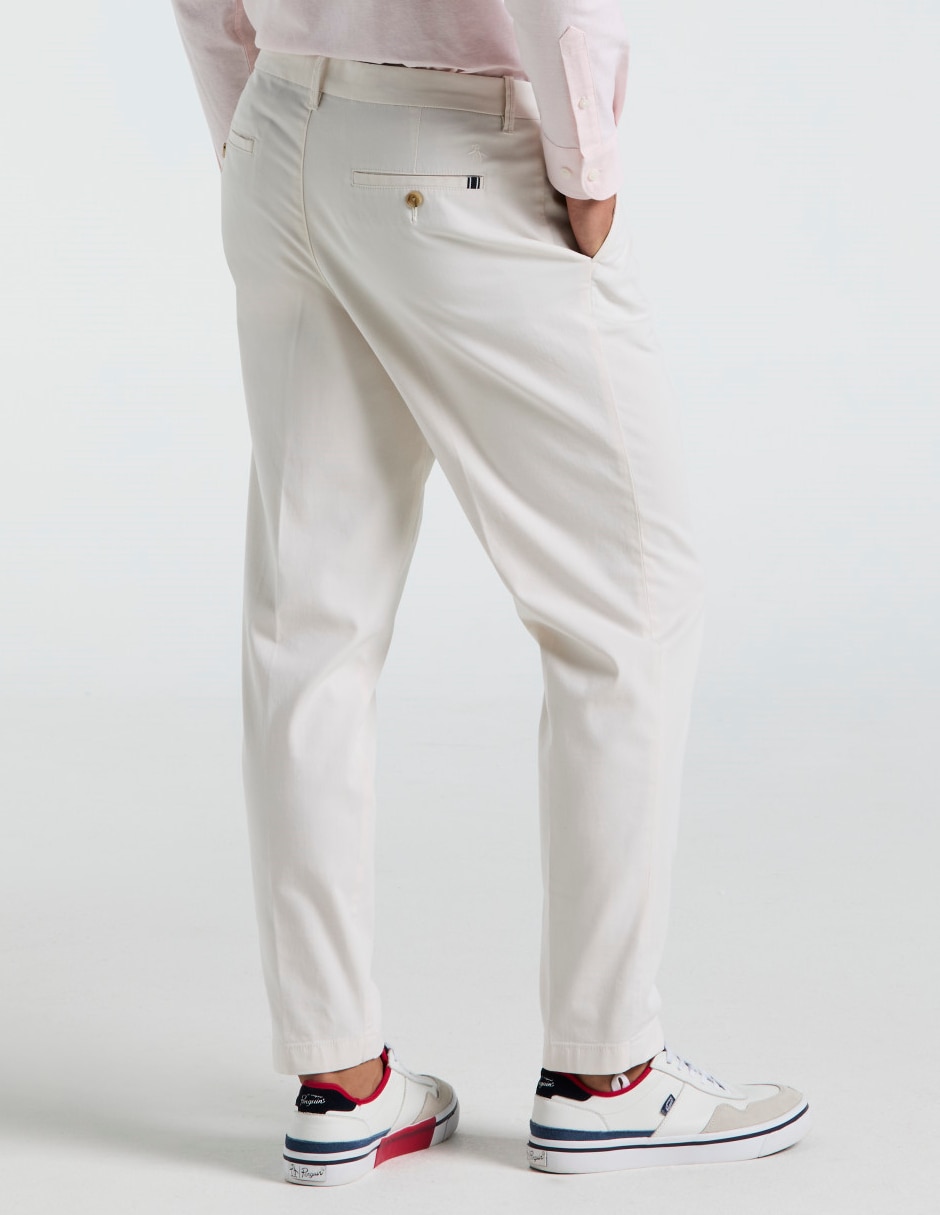 Pantalón regular de algodón para hombre