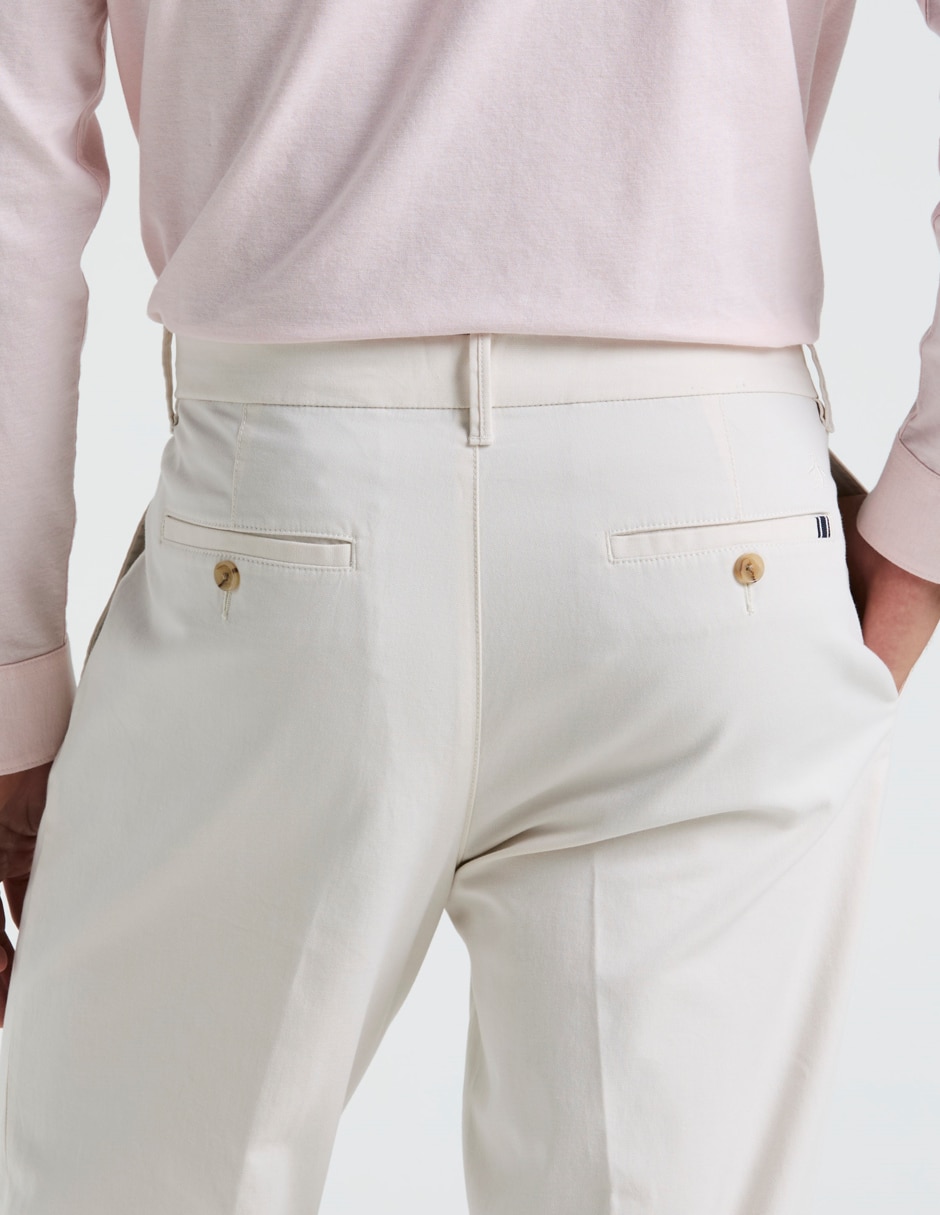 Pantalón regular de algodón para hombre