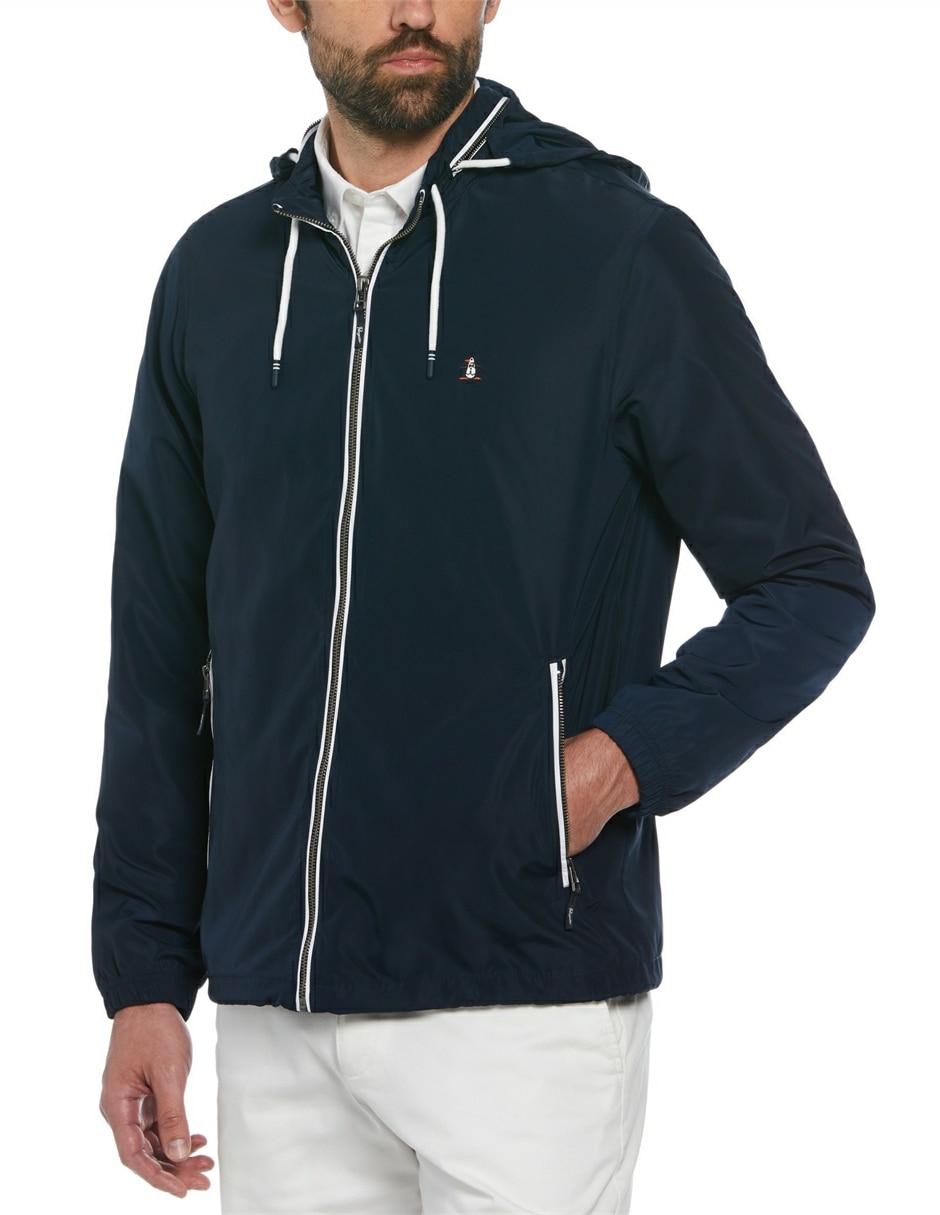 Chamarra casual impermeable capucha desmontable para hombre Chamarra casual impermeable capucha desmontable para hombre