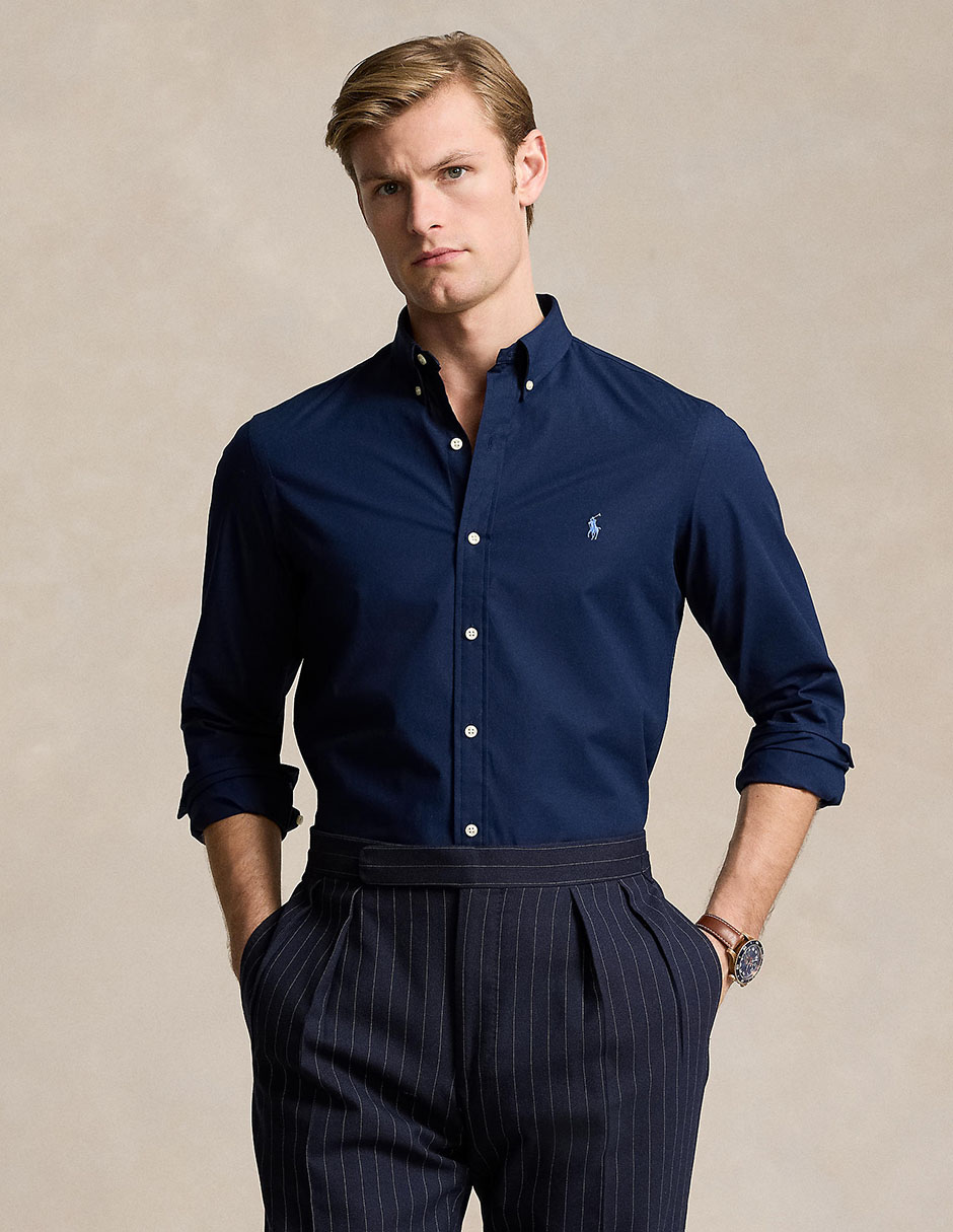 Camisa casual de algodón manga larga para hombre 4