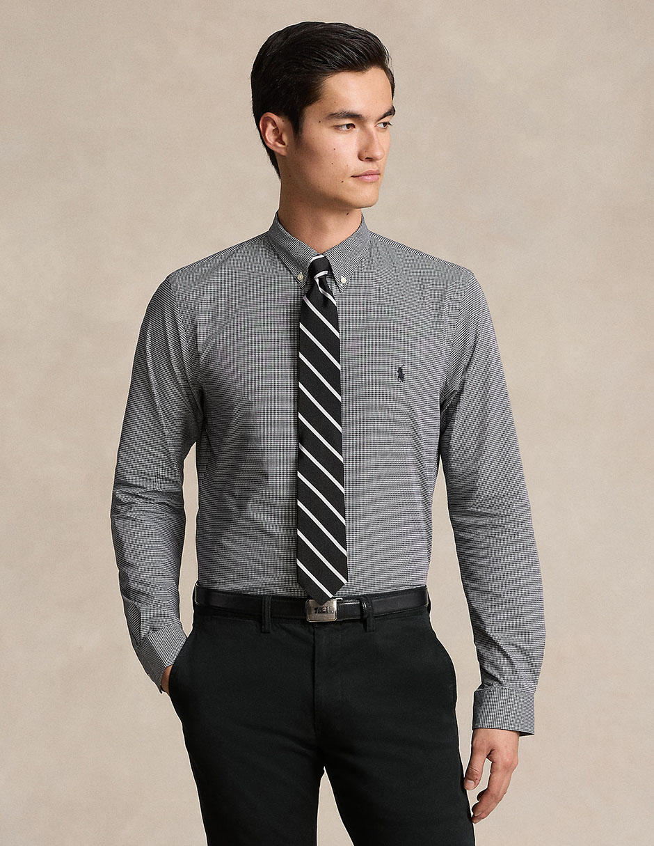 Camisa casual de algodón manga larga para hombre