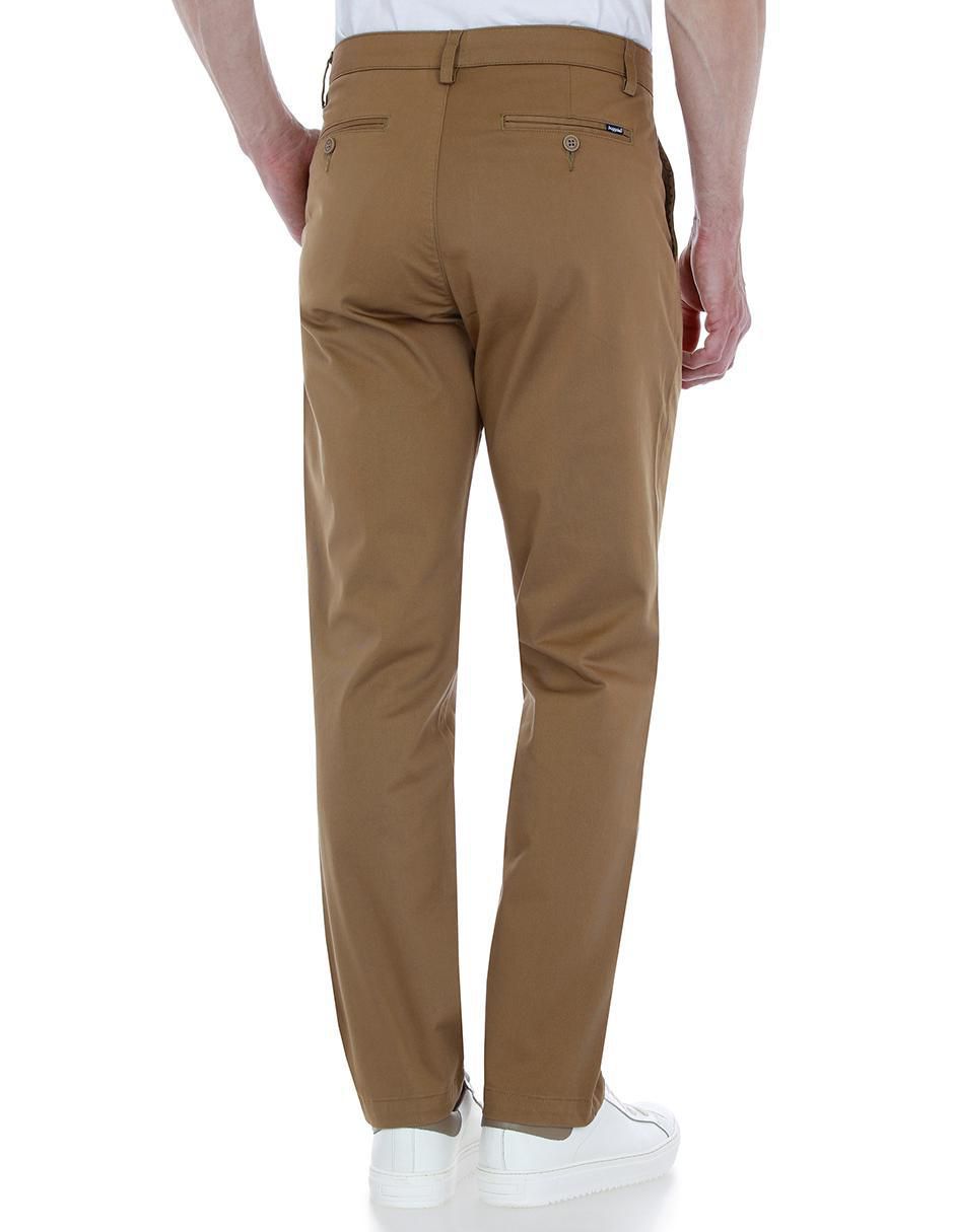 Pantalón chino regular de algodón para hombre 2