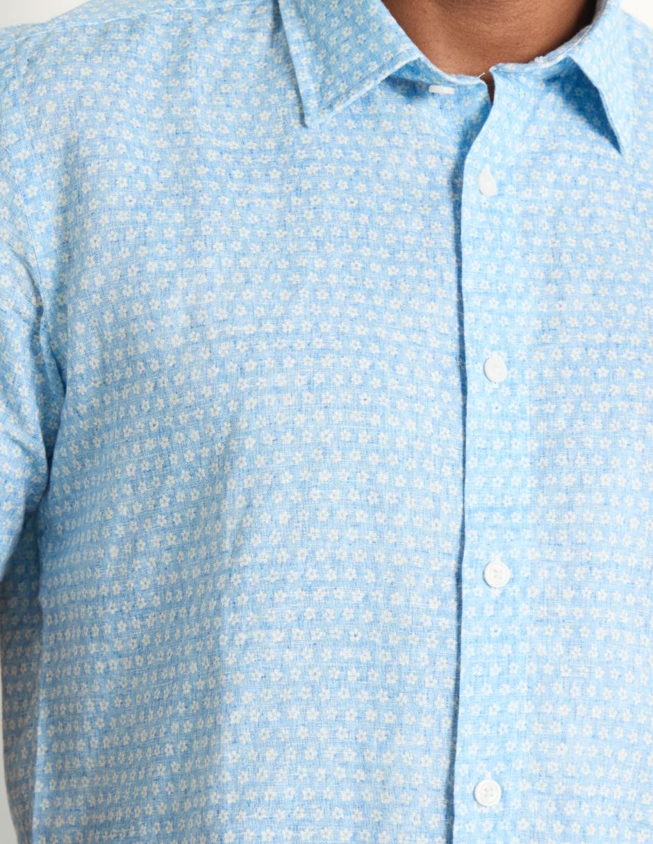 Camisa casual de algodón manga corta para hombre 4