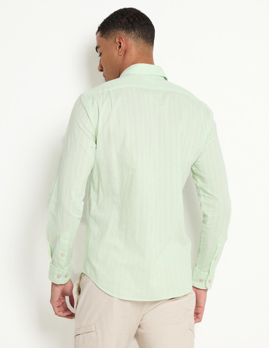 Camisa casual de algodón manga larga para hombre 2