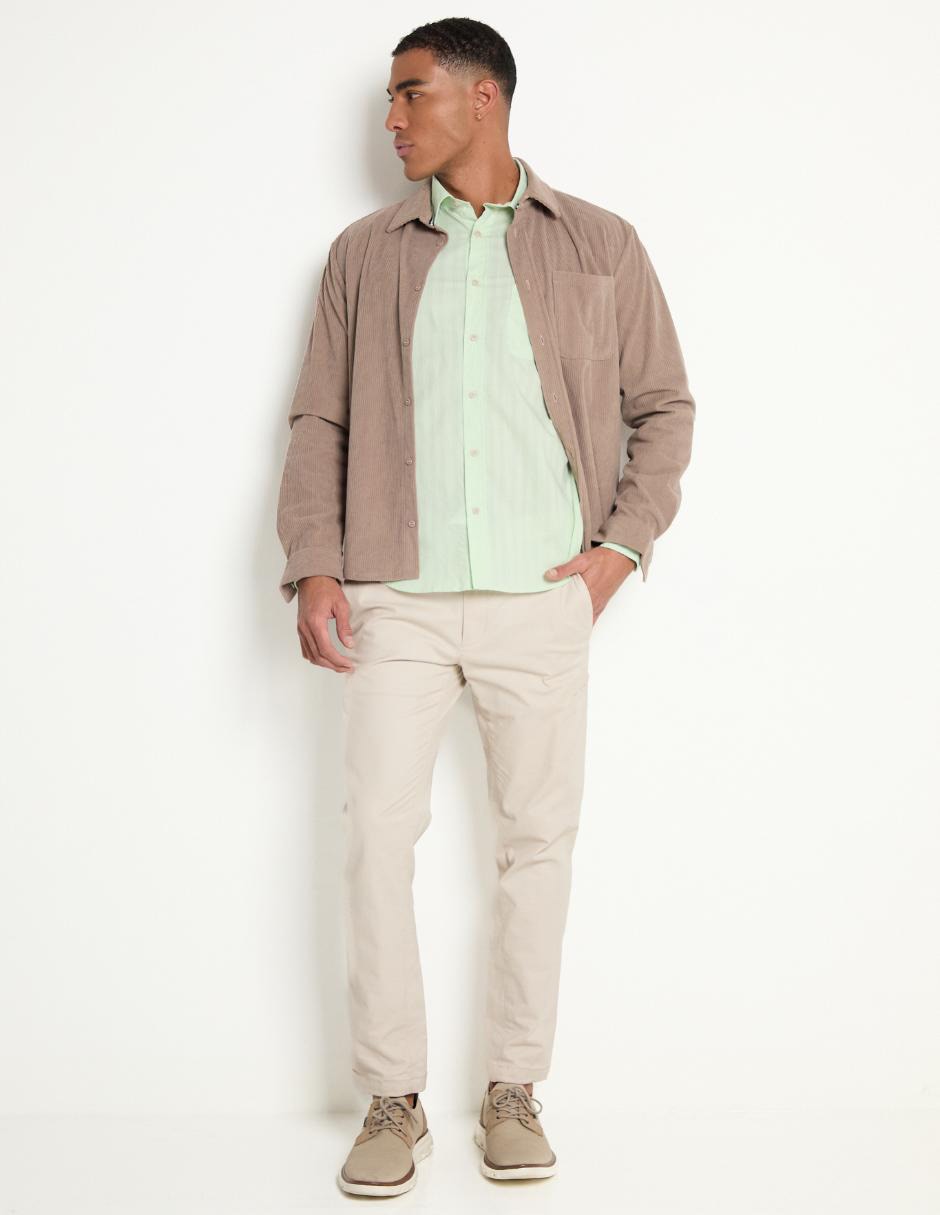 Camisa casual de algodón manga larga para hombre 3