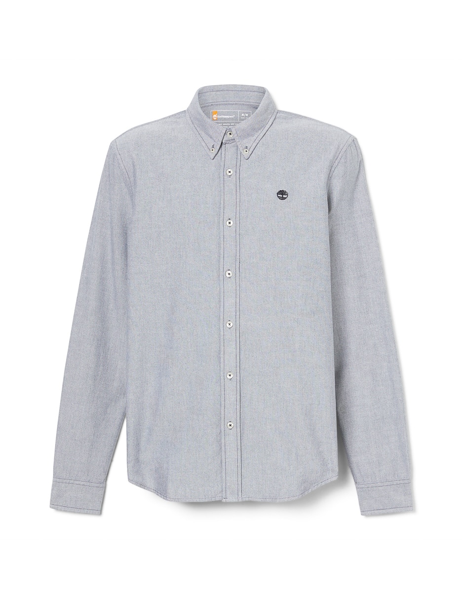 Camisa casual de algodón manga larga para hombre