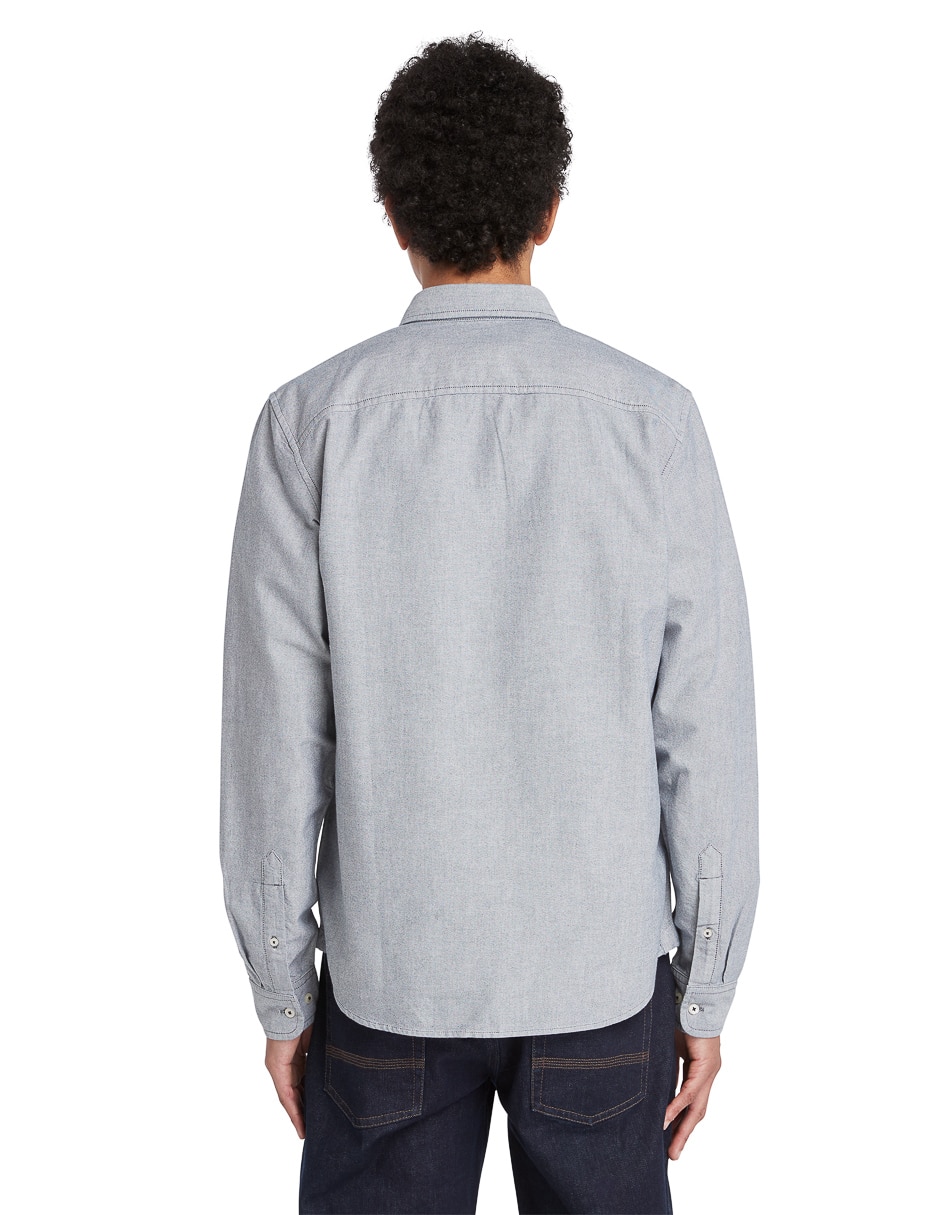 Camisa casual de algodón manga larga para hombre 2