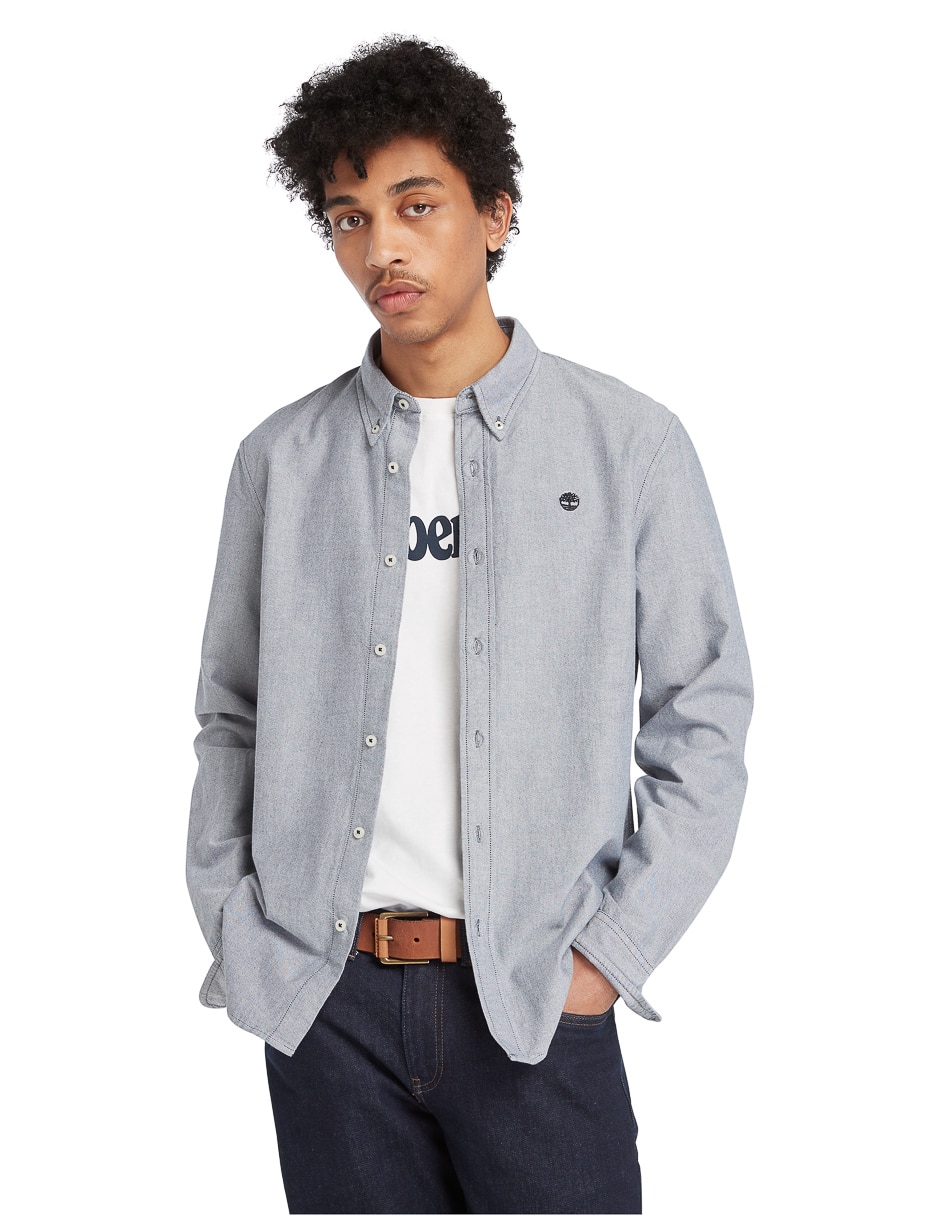 Camisa casual de algodón manga larga para hombre 5