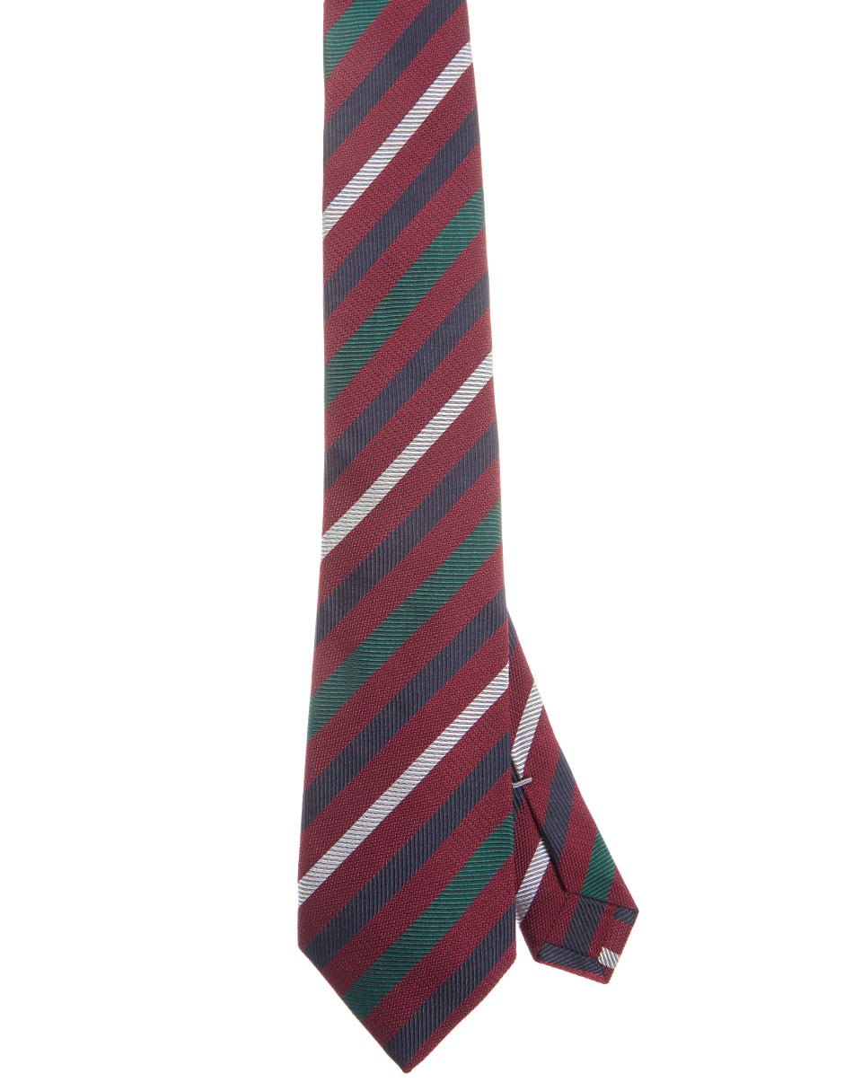 Corbata regular de seda estampado a rayas para hombre Corbata regular de seda estampado a rayas para hombre